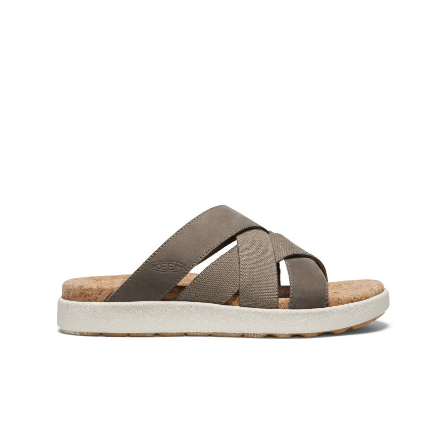 Women's Elle Mixed Slide Sandals - Brindle/Birch Color | Comfortable Summer Slides for Beach, Pool & Casual Wear