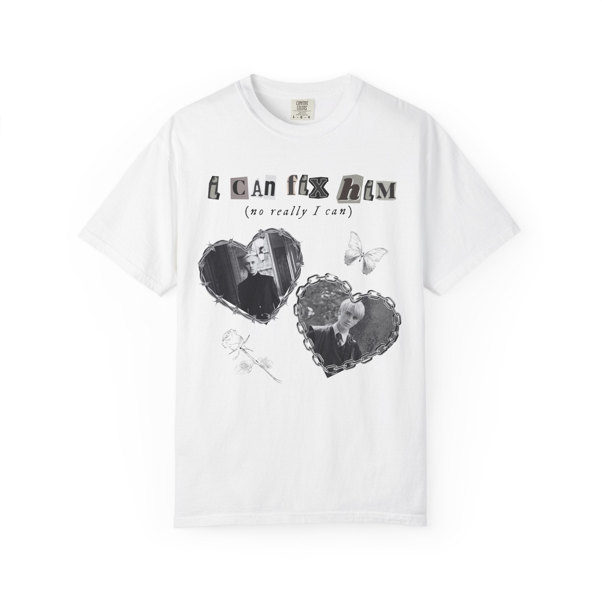 I Can Fix Malfoy T-Shirt | Harry Potter Inspired Graphic Tee | Draco Malfoy Fan Shirt | Perfect for Cosplay, Conventions & Potterhead Gifts