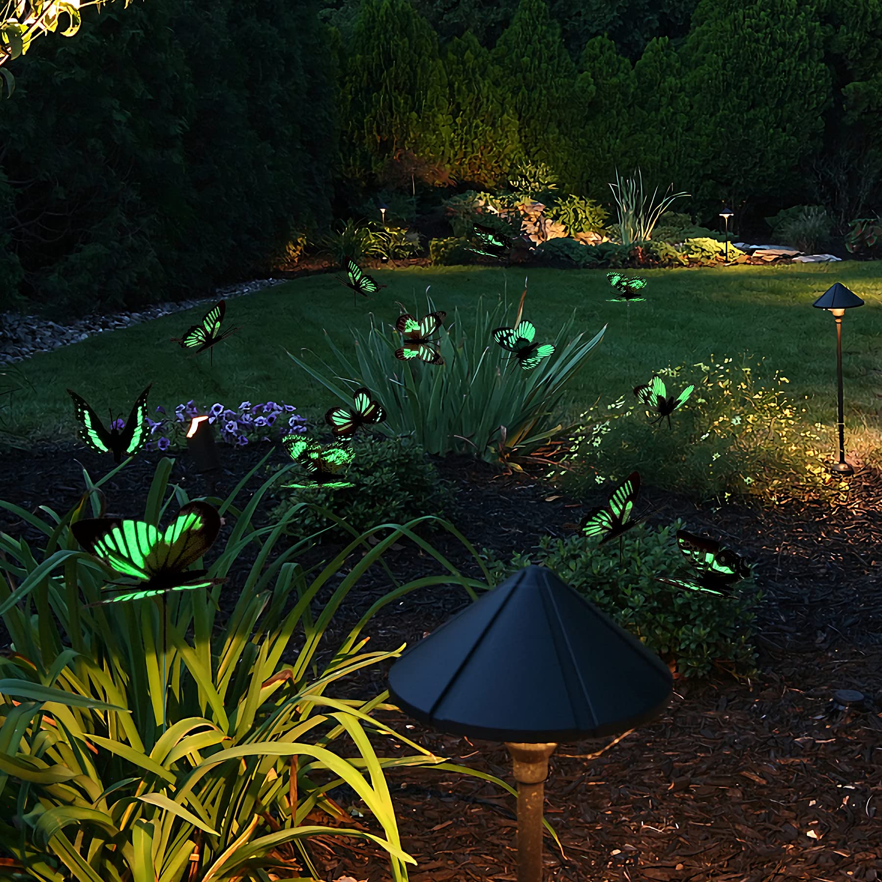 Luminous Butterfly Garden Decor - 75 PCS Waterproof Outdoor Ornaments for Lawn & Yard