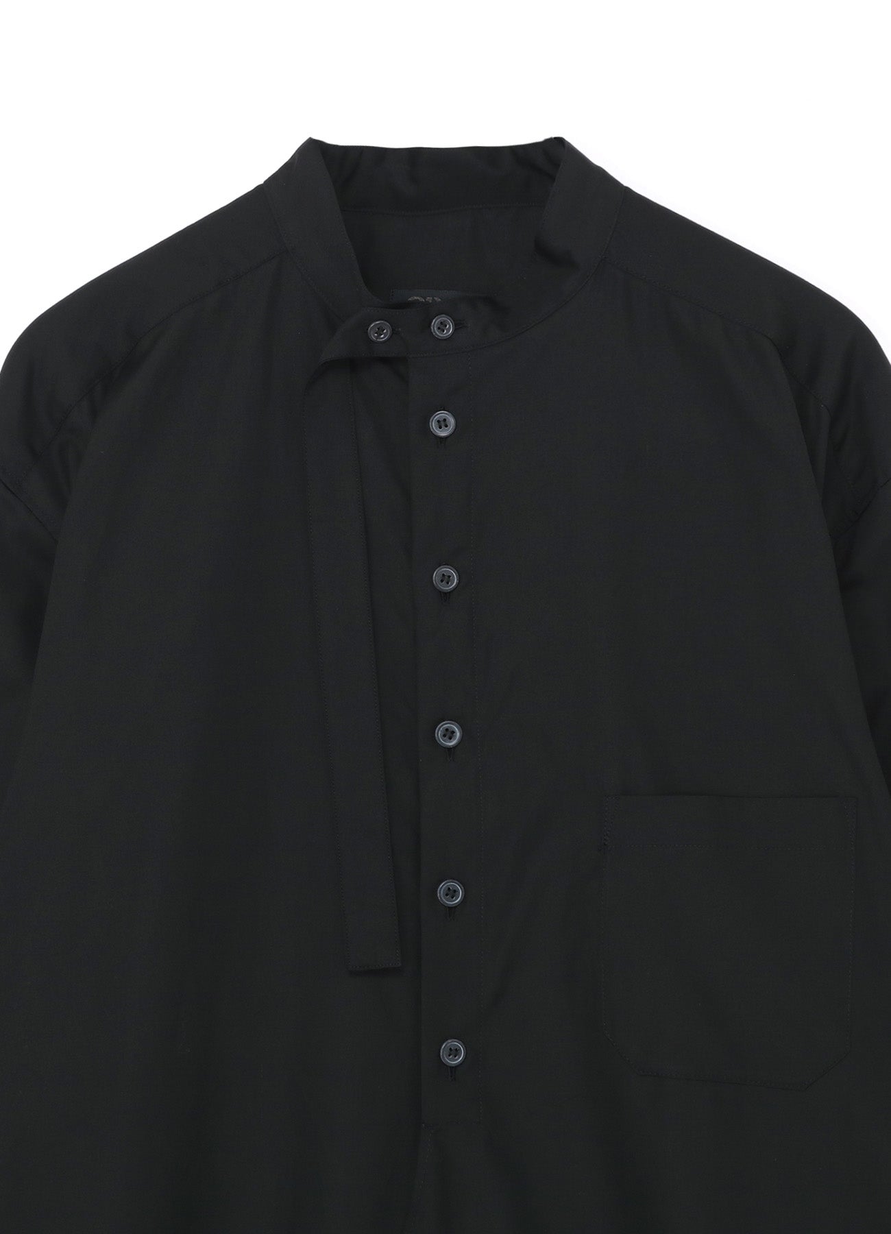 Premium Cotton Broadcloth Stand Collar Long Shirt with Rounded Hem - Classic Men's Casual Button Down Shirt for Office, Date Night & Everyday Wear