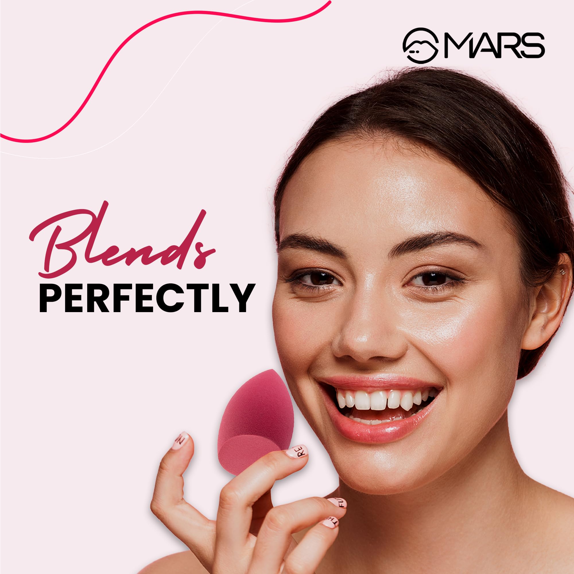 Professional MARS Master Blender Makeup Sponge - Dual-Sided Flat & Slant Design for Precision Application | Premium Durable Material with Low Absorption | Perfect for Foundation, Concealer & Powder Blending (Beauty, Cosmetics, Makeup Tools)