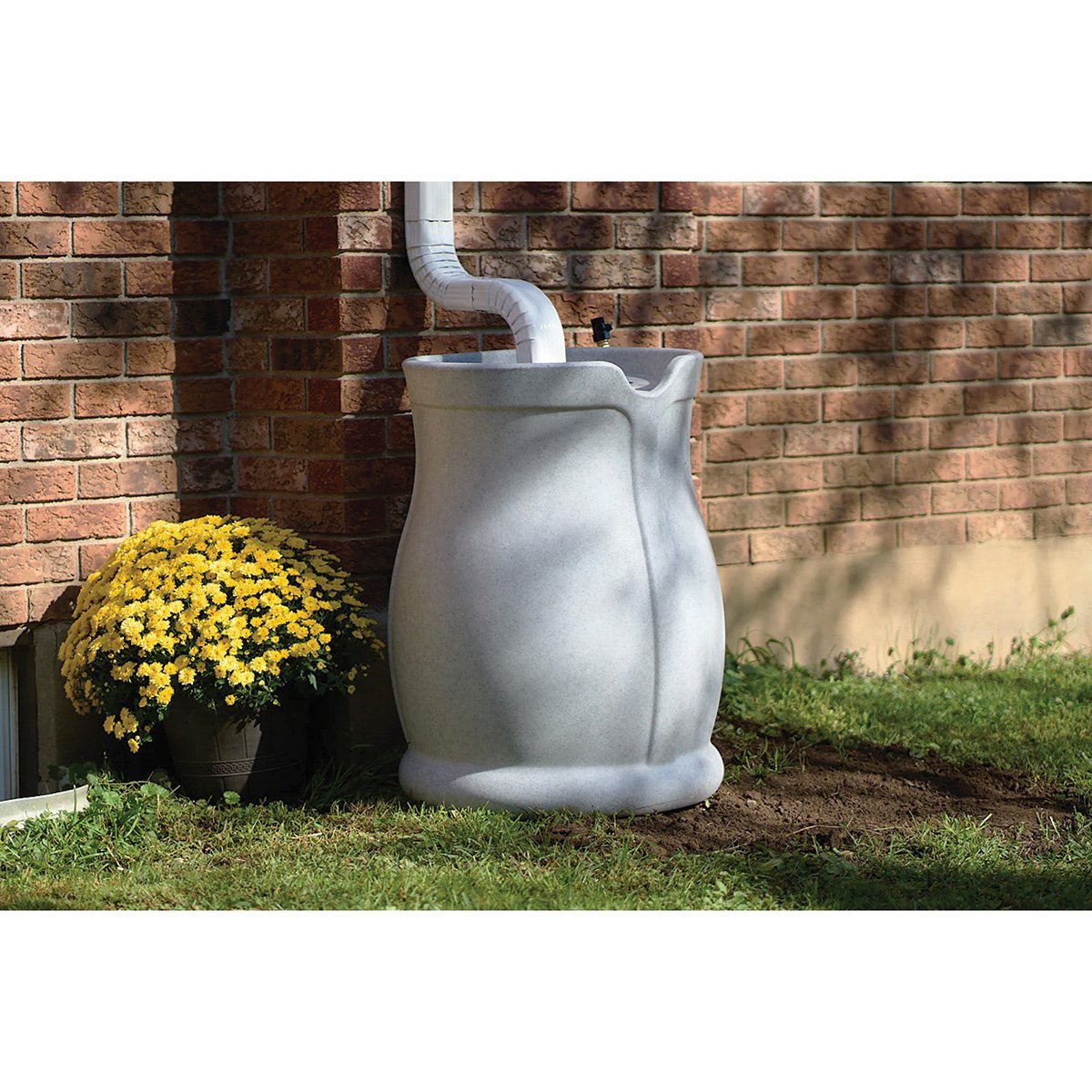 FCMP Outdoor Catalina 45 Gallon Rain Barrel - Durable Water Storage for Garden, Lawn & Eco-Friendly Irrigation | Perfect for Collecting Rainwater & Reducing Water Bills