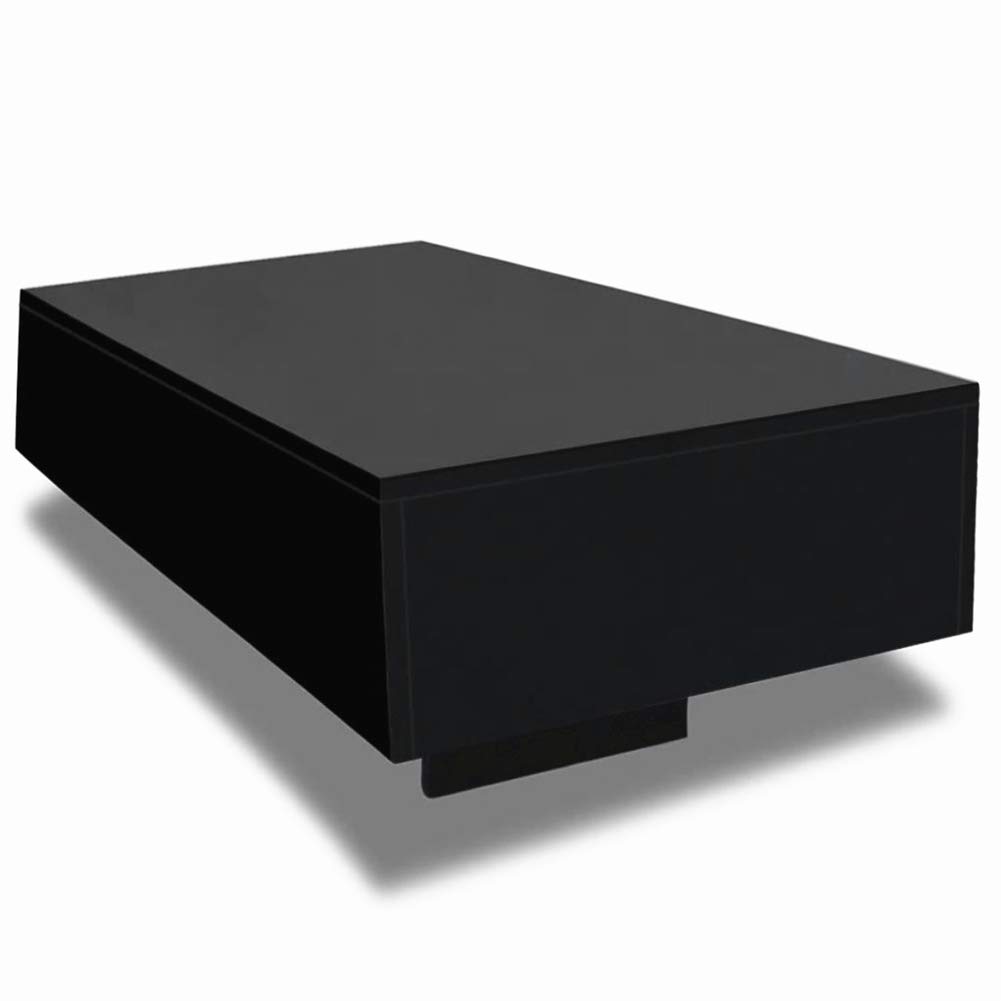 Modern High Gloss White Coffee Table - 33.5