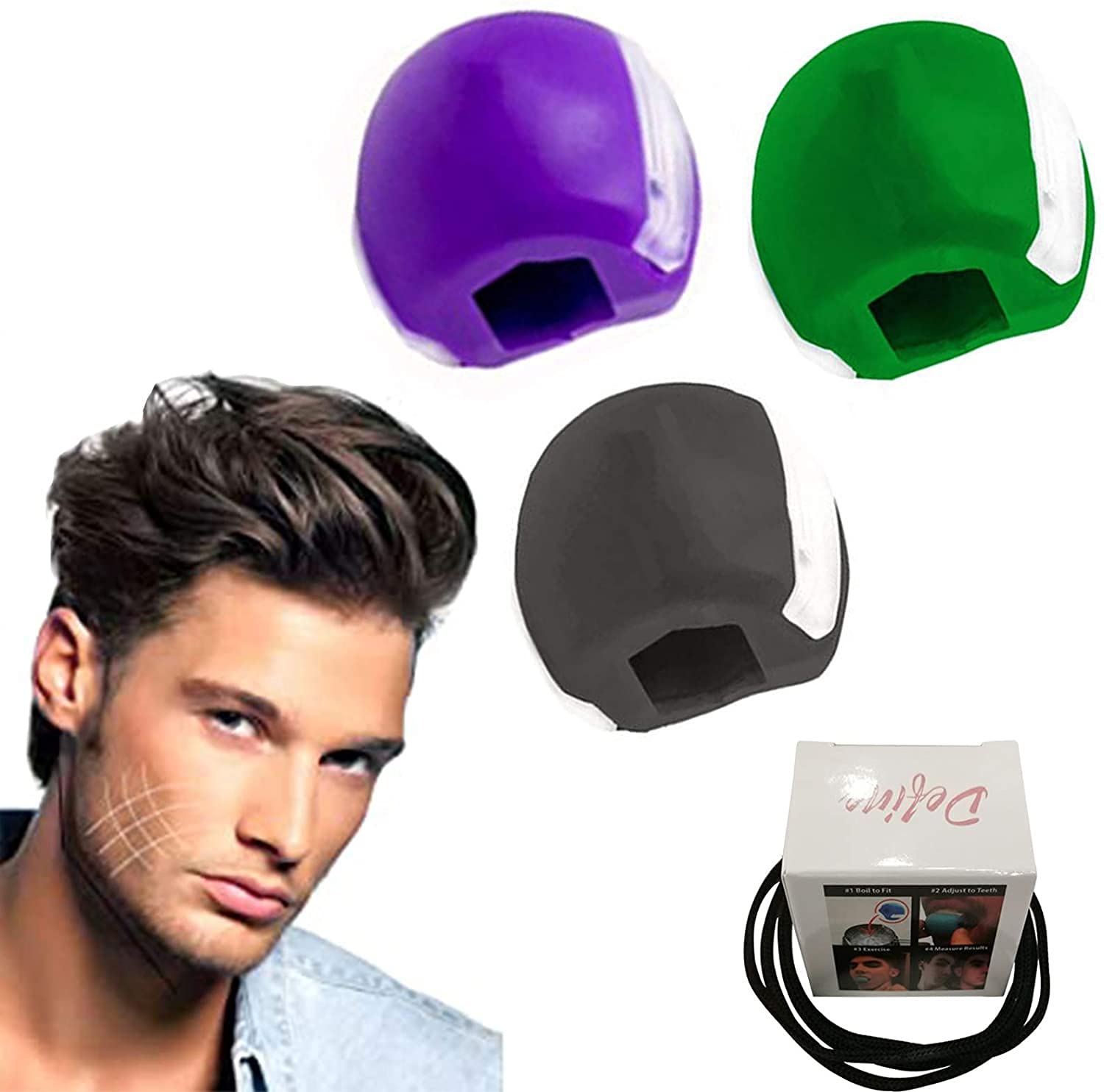 Kixre Jaw Exerciser Ball & Neck Toning Exerciser - Double Chin Reducer, Face Slimming Jawline Shaper for Men & Women | Strengthen Facial Muscles & Define Jawline | Perfect for Home Workouts, Office Breaks & Travel Fitness