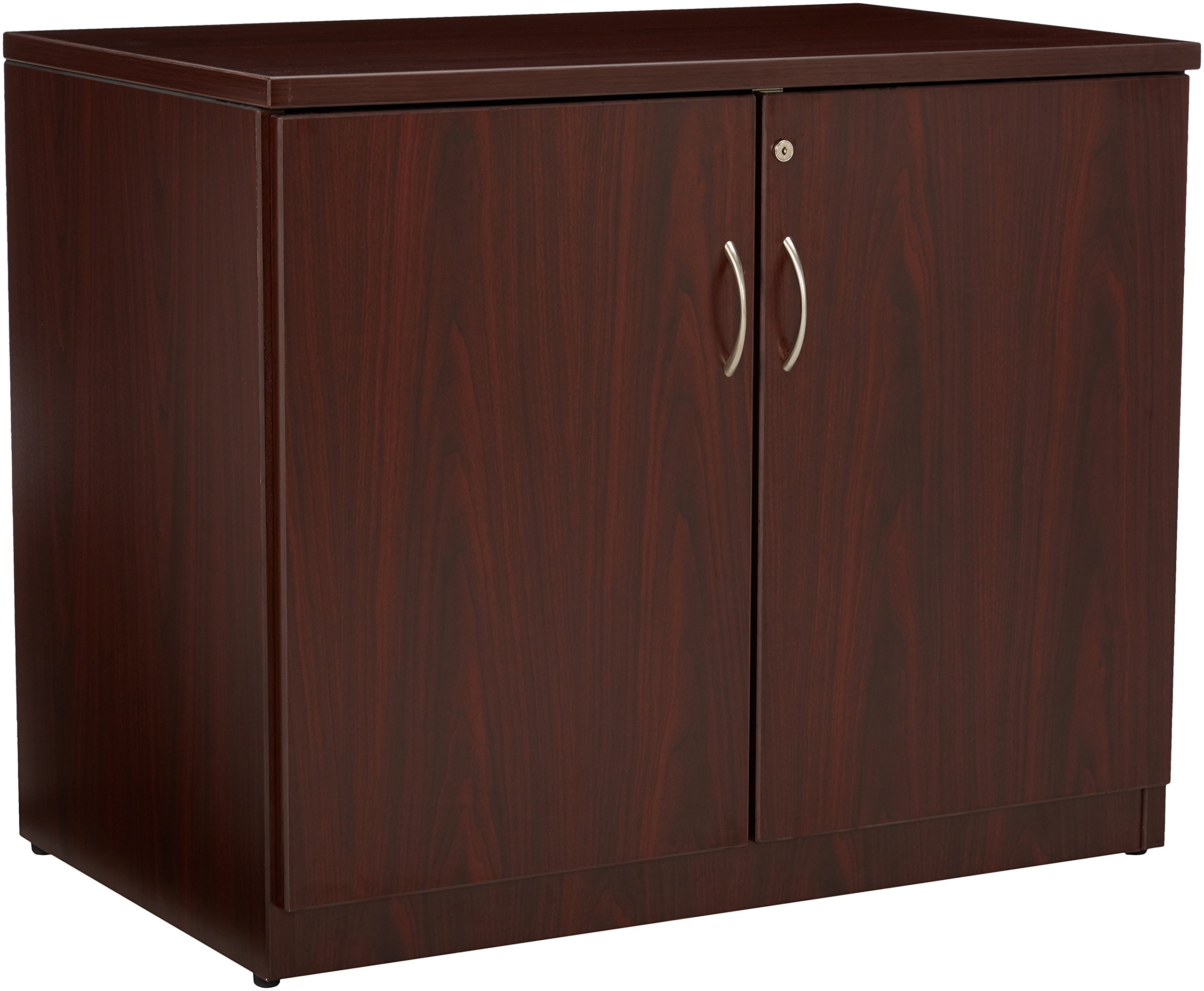Lorell LLR69612 Essentials Series Mahogany Bookshelf - Stylish Wooden Bookcase for Home Office, Living Room & Library Storage
