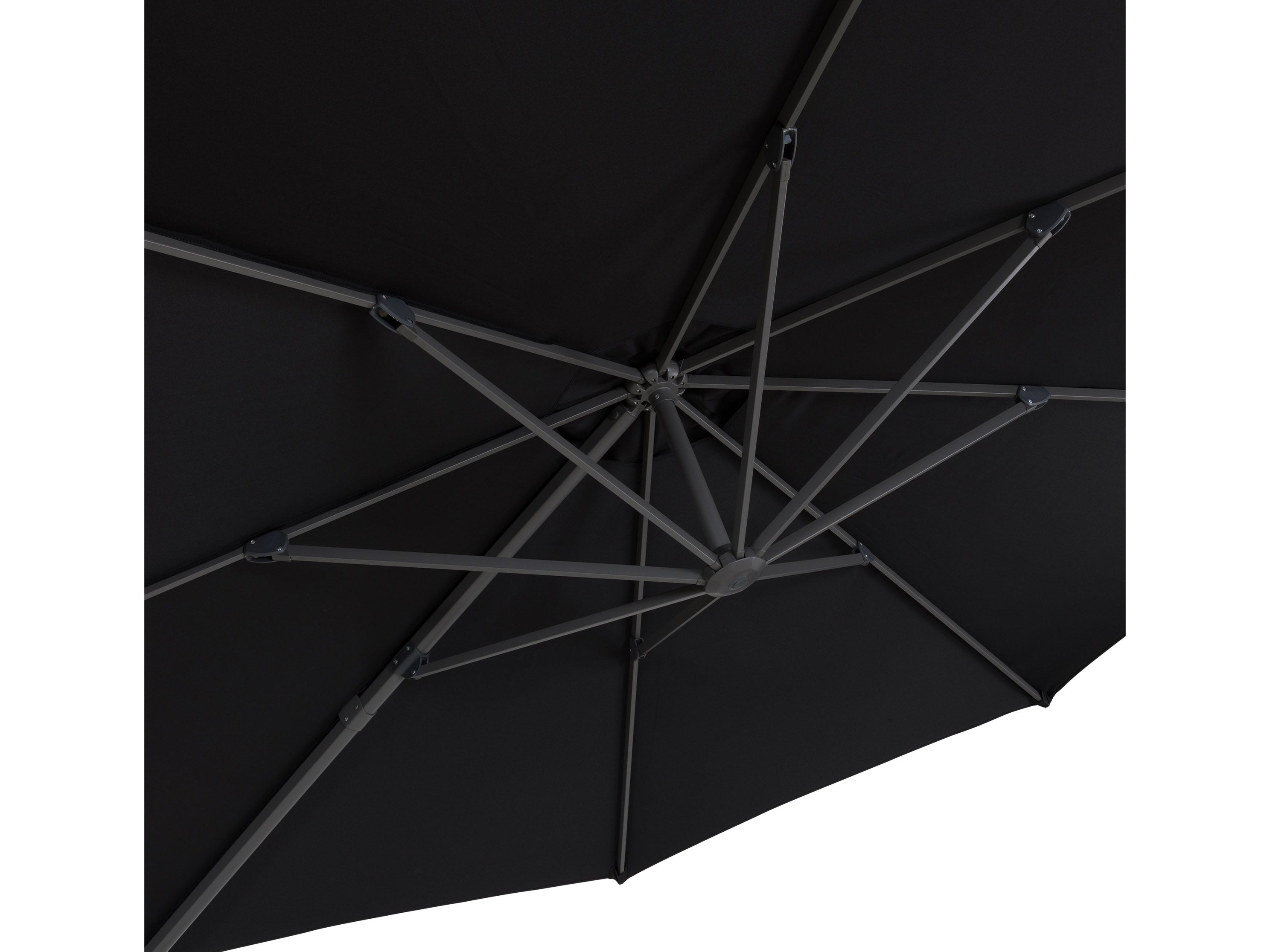 11.5ft Deluxe Offset Patio Umbrella in Black - Perfect for Poolside, Backyard, and Outdoor Dining Areas
