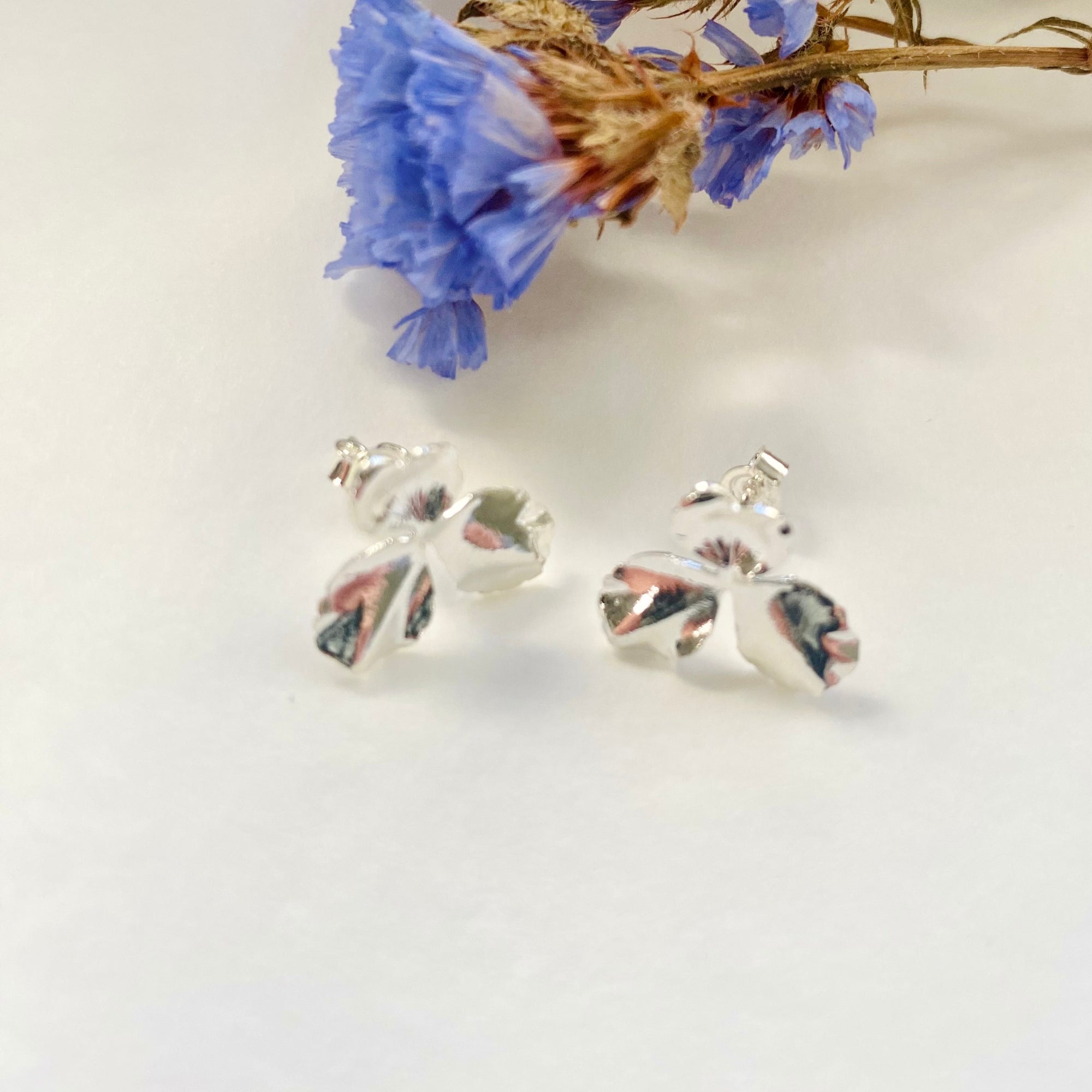 Silver Flower Earrings for Women - Elegant Floral Stud Earrings for Daily Wear, Parties & Gifts | Hypoallergenic & Lightweight