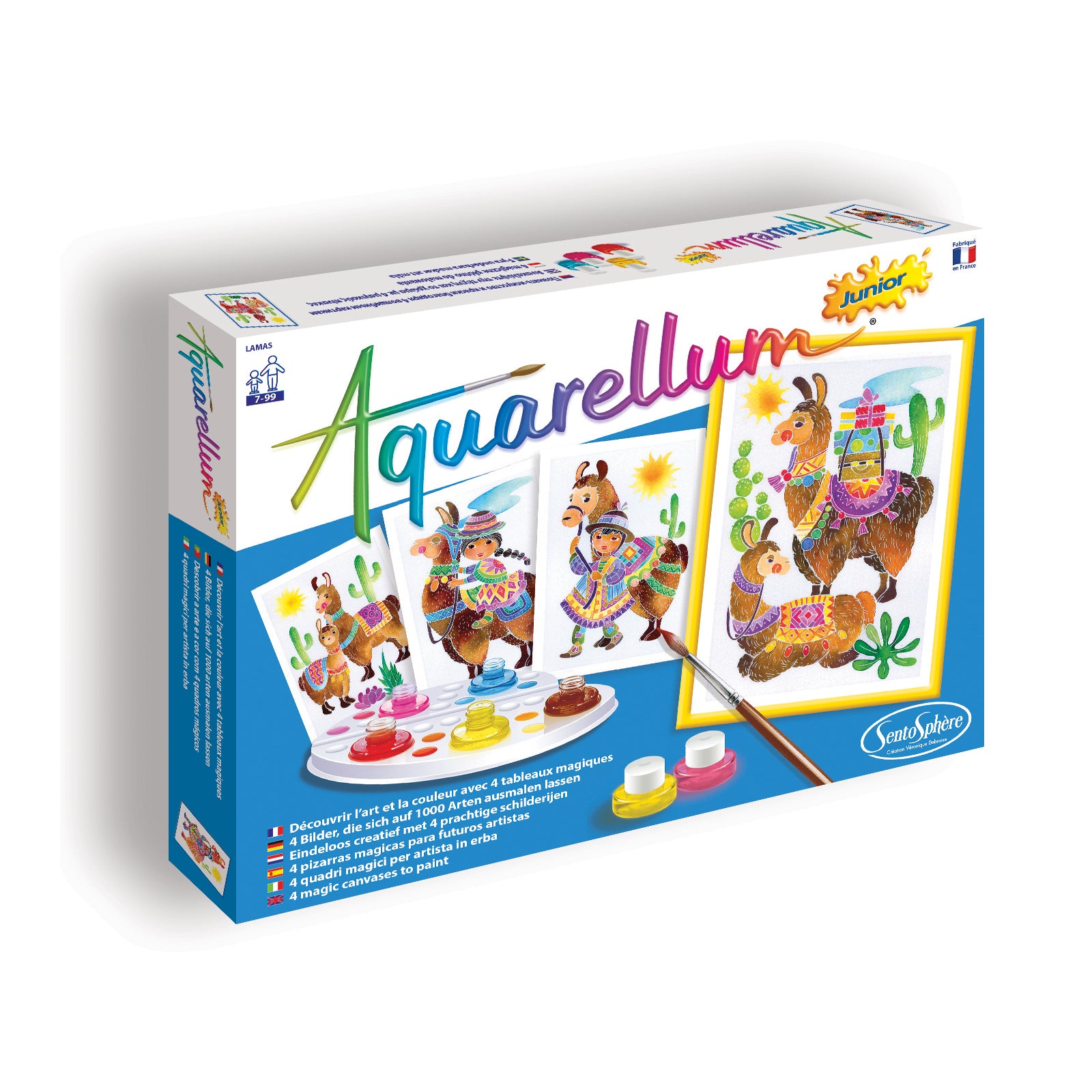 Aquarellum Junior Lamas Watercolor Painting Kit - Kids Art Set for Creative Fun, Perfect for Birthday Gifts & Family Activities