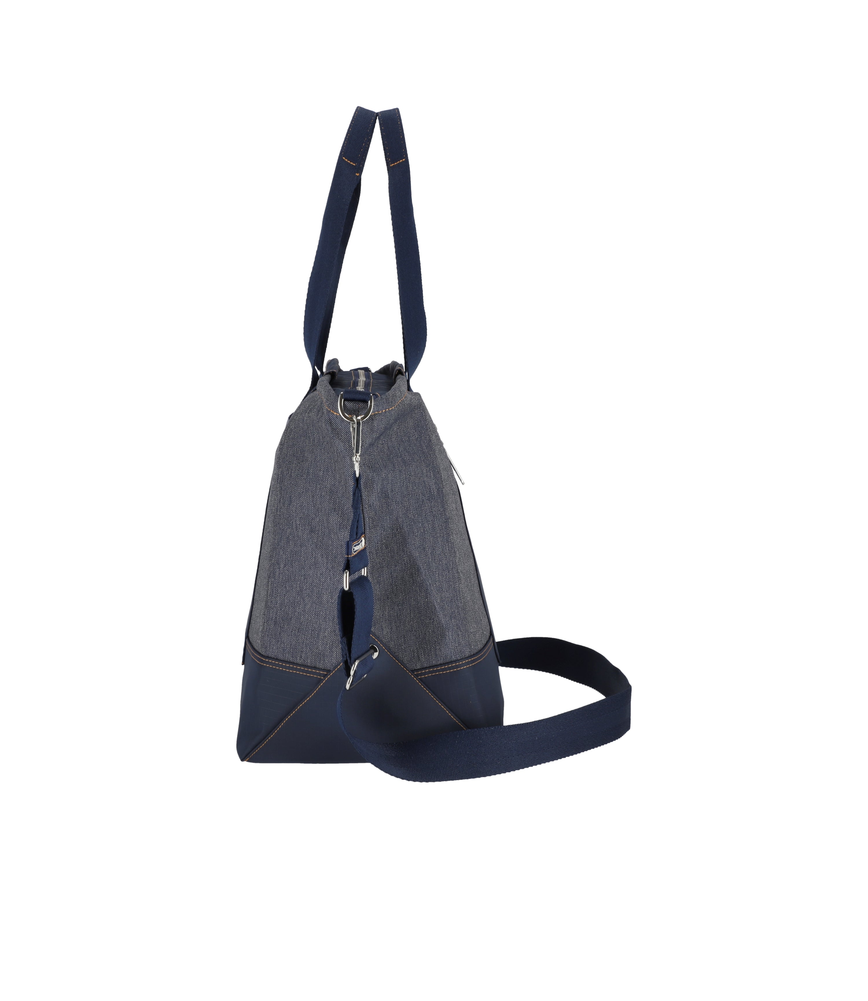 Stylish Denim East West Tote Bag for Women - Trendy Crossbody Handbag with Adjustable Strap - Perfect for Work, Travel, and Everyday Use