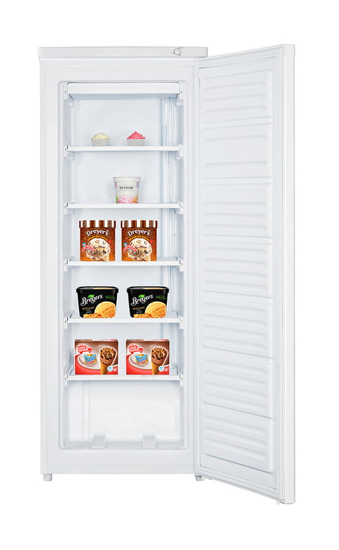 Avanti VF58B0W 5.8 Cu. Ft. White Vertical Freezer - Energy Efficient Upright Deep Freezer for Home, Garage, or Restaurant Use