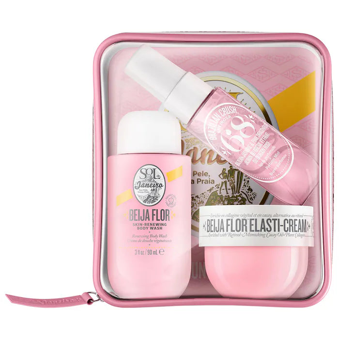 Sol de Janeiro Travel Set - Brazilian Bum Bum Cream & Body Scrub Duo for Smooth, Glowing Skin | Perfect for Vacation, Gifts & Self-Care Routine