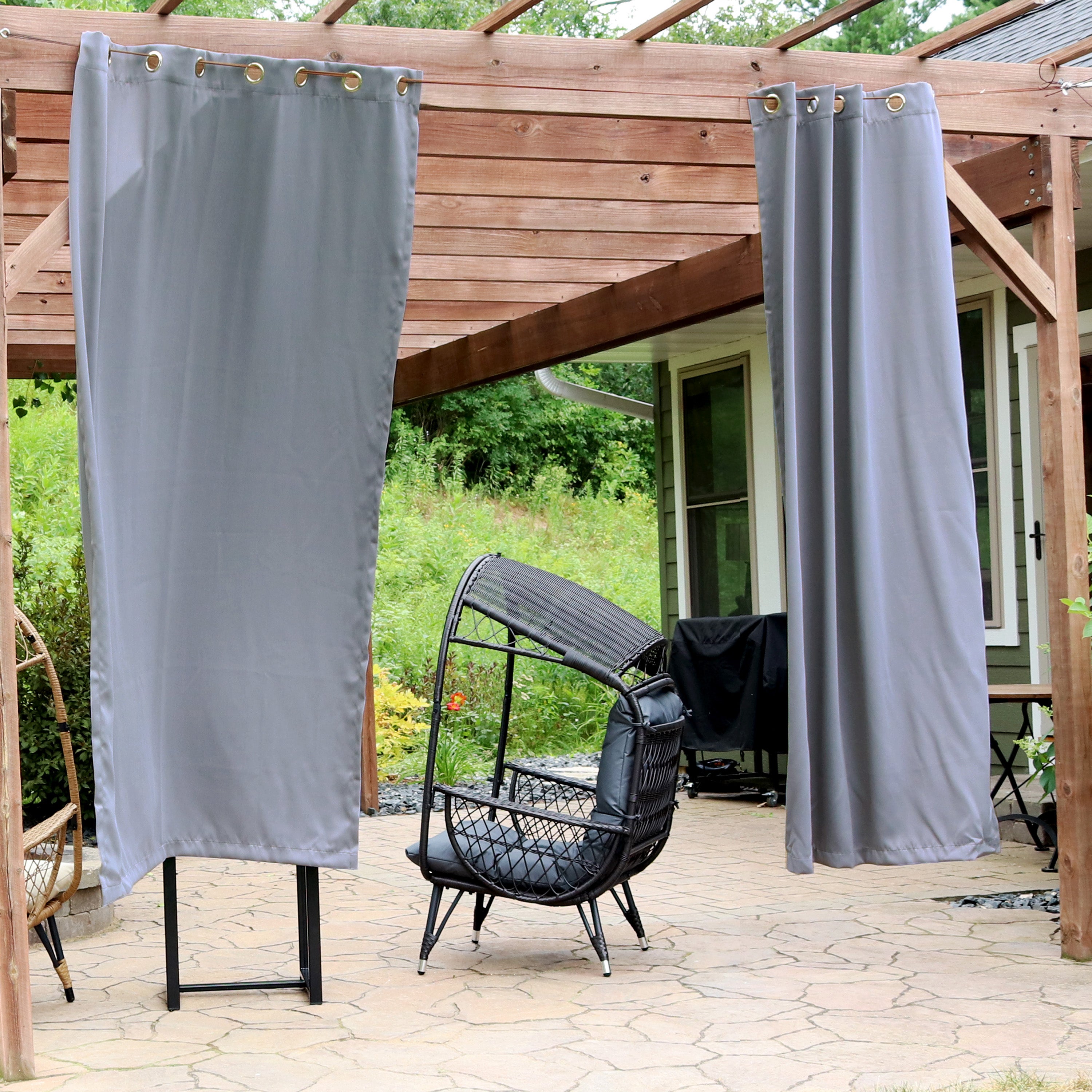 Blackout Curtain Panels with Grommet Top for Bedroom & Living Room - Sun Blocking Thermal Insulated Drapes by Sunnydaze Outdoor - Perfect for Home, Office, and Nursery