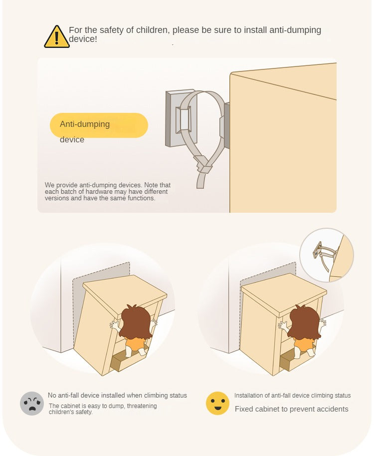 Solid Wood Beech & Rubber Kids Wardrobe - Multi-Functional Storage Cabinet for Bedroom, Nursery, and Playroom Organization