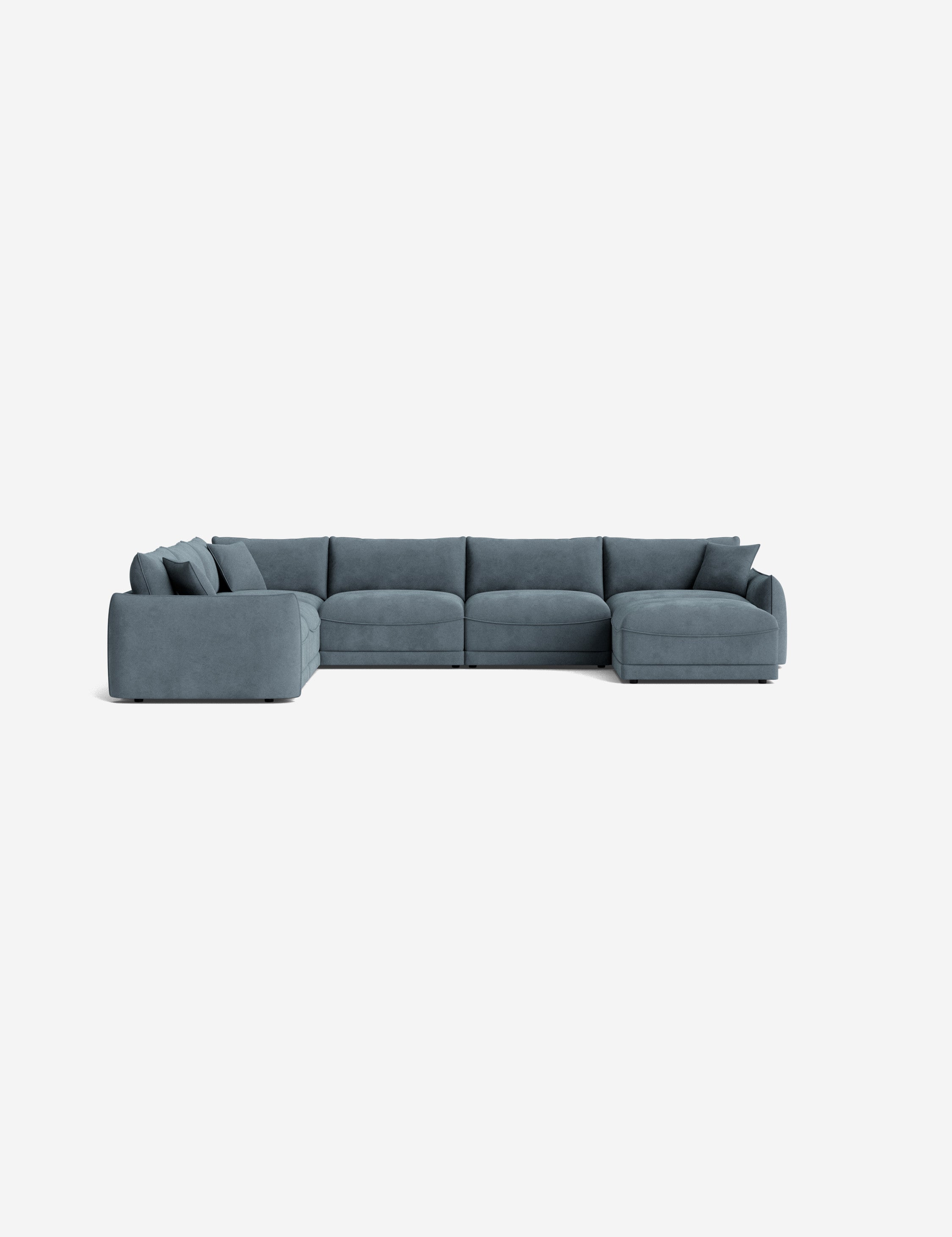 Balmer Modular Corner Sectional Sofa with Ottoman - Modern L-Shaped Living Room Furniture for Small Spaces | Perfect for Apartments, Condos and Family Gatherings
