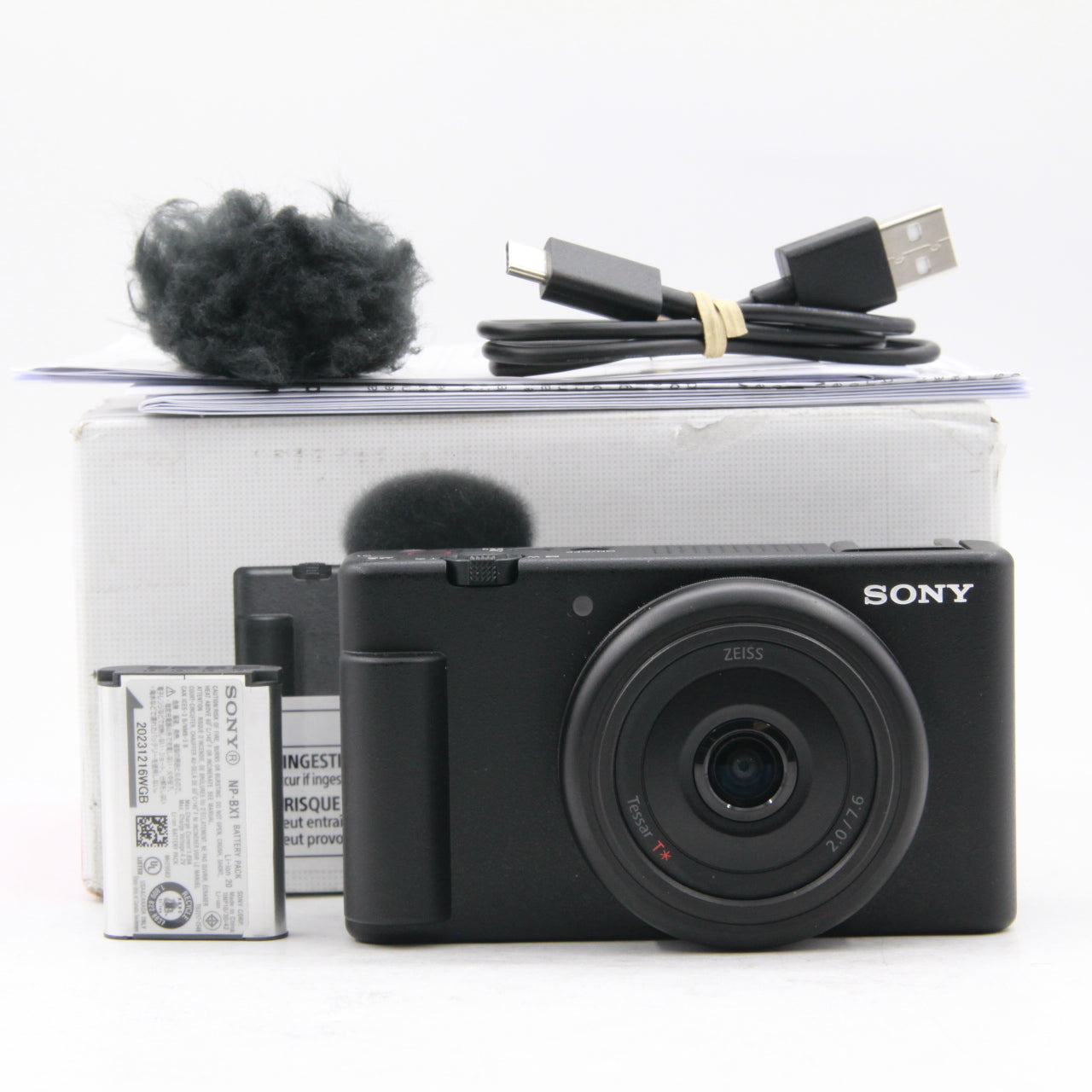 Open Box Sony ZV-1F Vlogging Camera (Black) - Perfect for YouTube, Travel & Content Creation