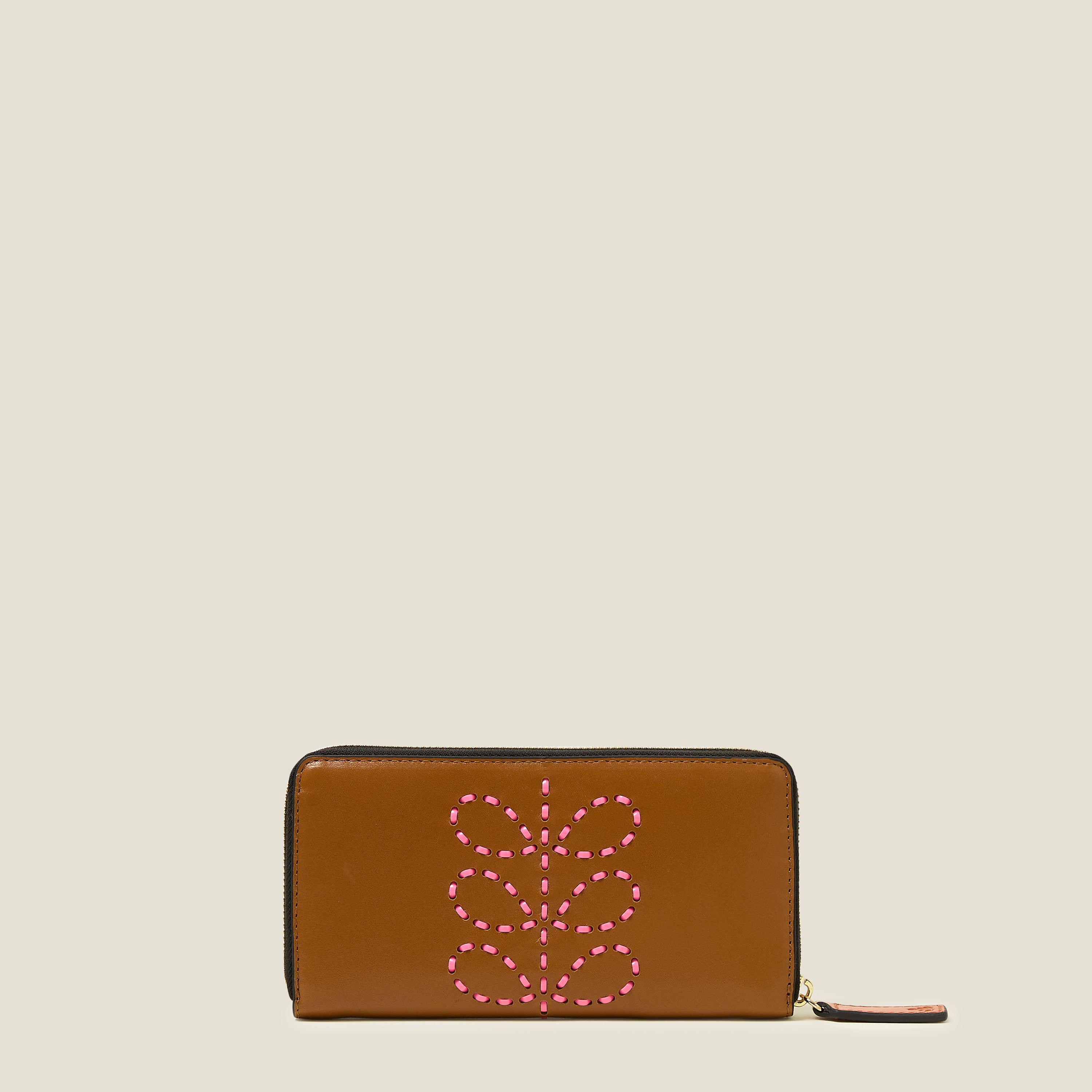 Forget Me Not Whipstitch Stem Tan Leather Wallet - Stylish & Durable for Everyday Use, Travel, and Gifts