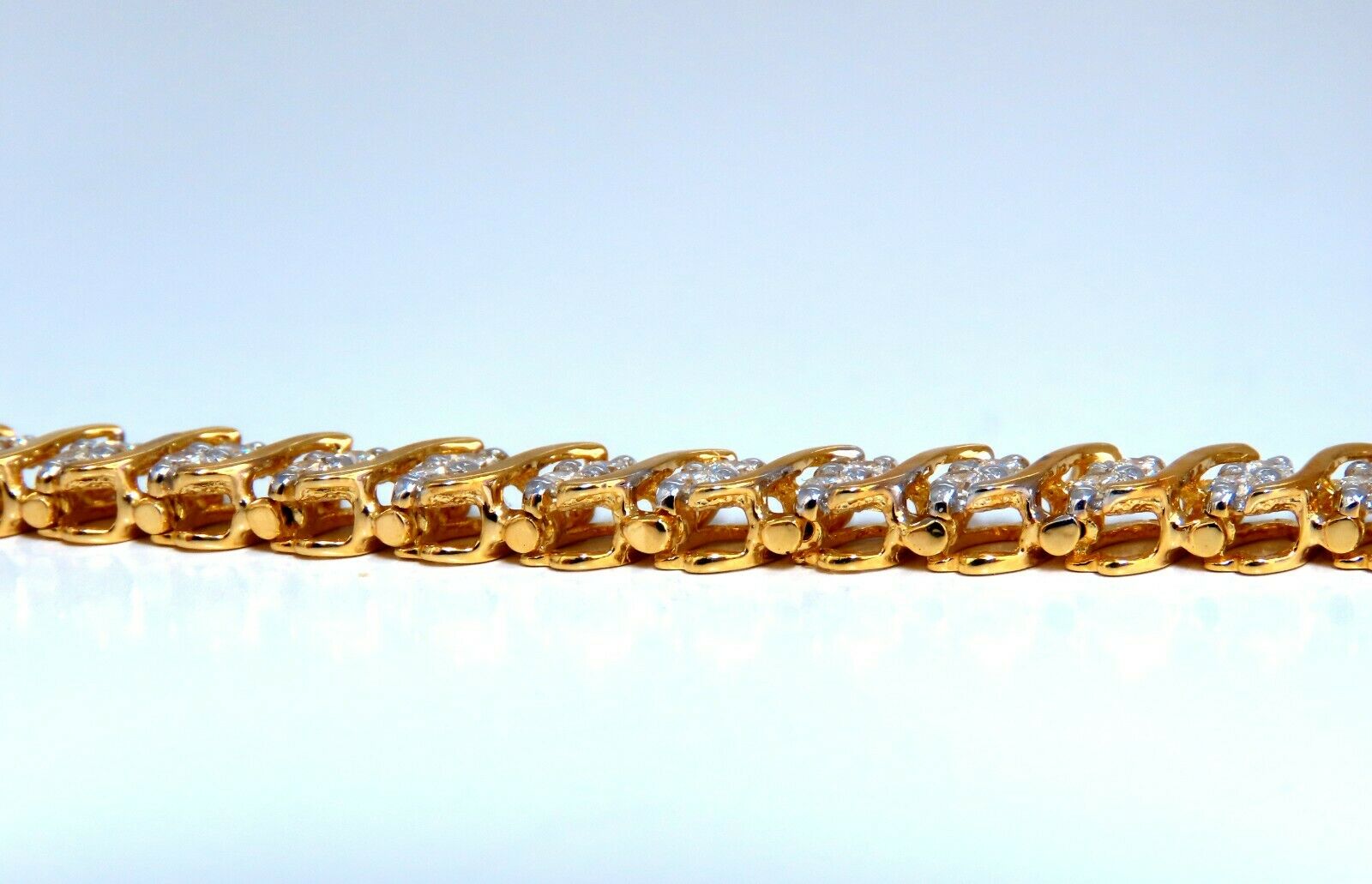 3.00 Carat Natural Diamond S-Link Tennis Bracelet in 14K Gold - Perfect for Weddings, Anniversaries & Special Occasions