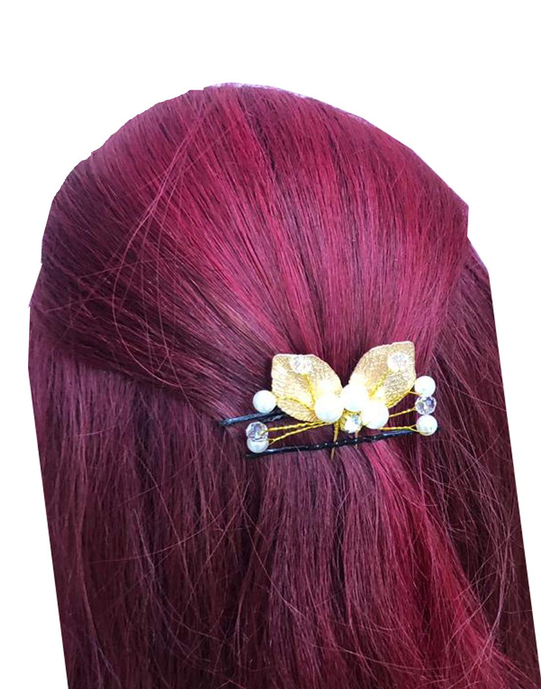 DesiButik Elegant Bridal Hair Pins for Women & Girls - Perfect for Weddings, Prom & Special Occasions