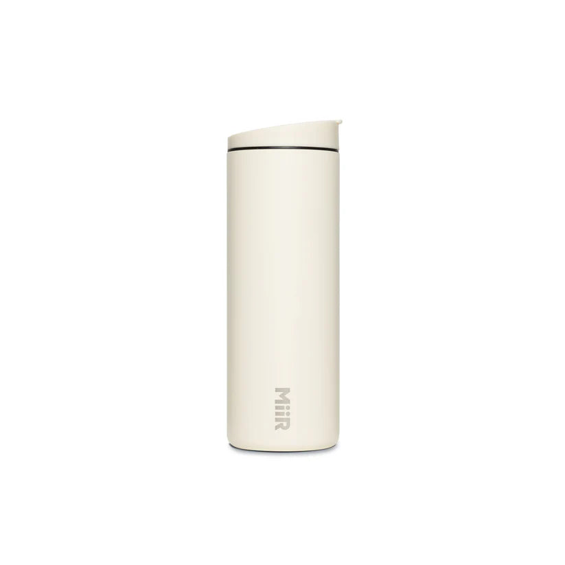MiiR Flip Traveler 16oz Insulated Stainless Steel Water Bottle - Sandstone White | Leakproof & BPA-Free | Perfect for Hiking, Camping & Travel