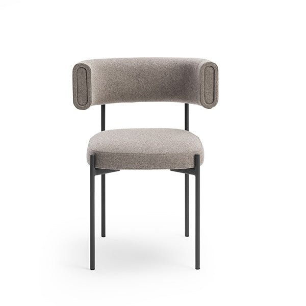 Amelie P M TS Armchair by Midj - Modern Accent Chair for Living Room, Bedroom & Office - Stylish Upholstered Lounge Chair with Wooden Legs