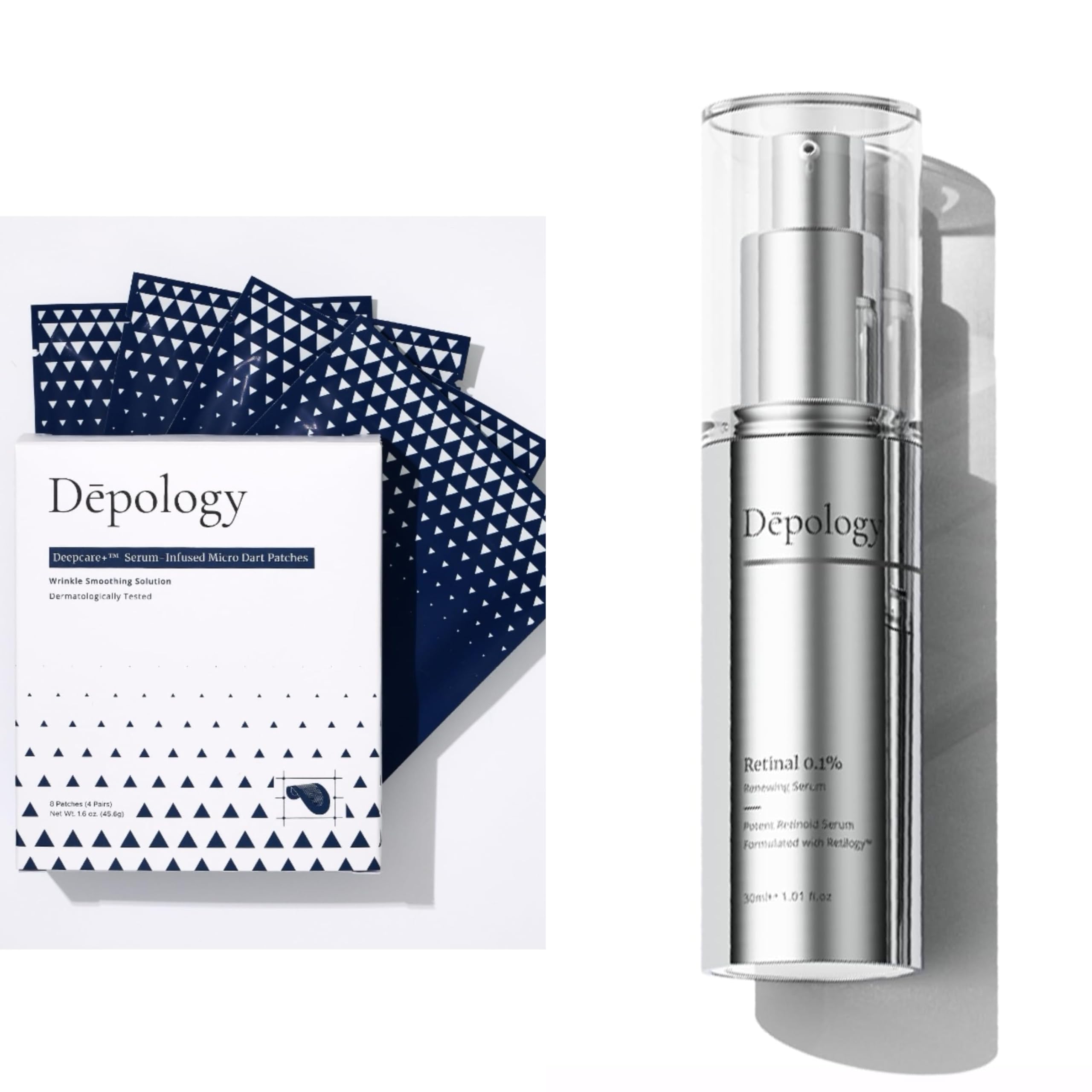 Deepcare+ Retinal 0.1% Renewing Serum-Infused Micro Dart Patches - Anti-Aging Face Treatment for Wrinkles & Fine Lines | Night Repair & Skin Renewal