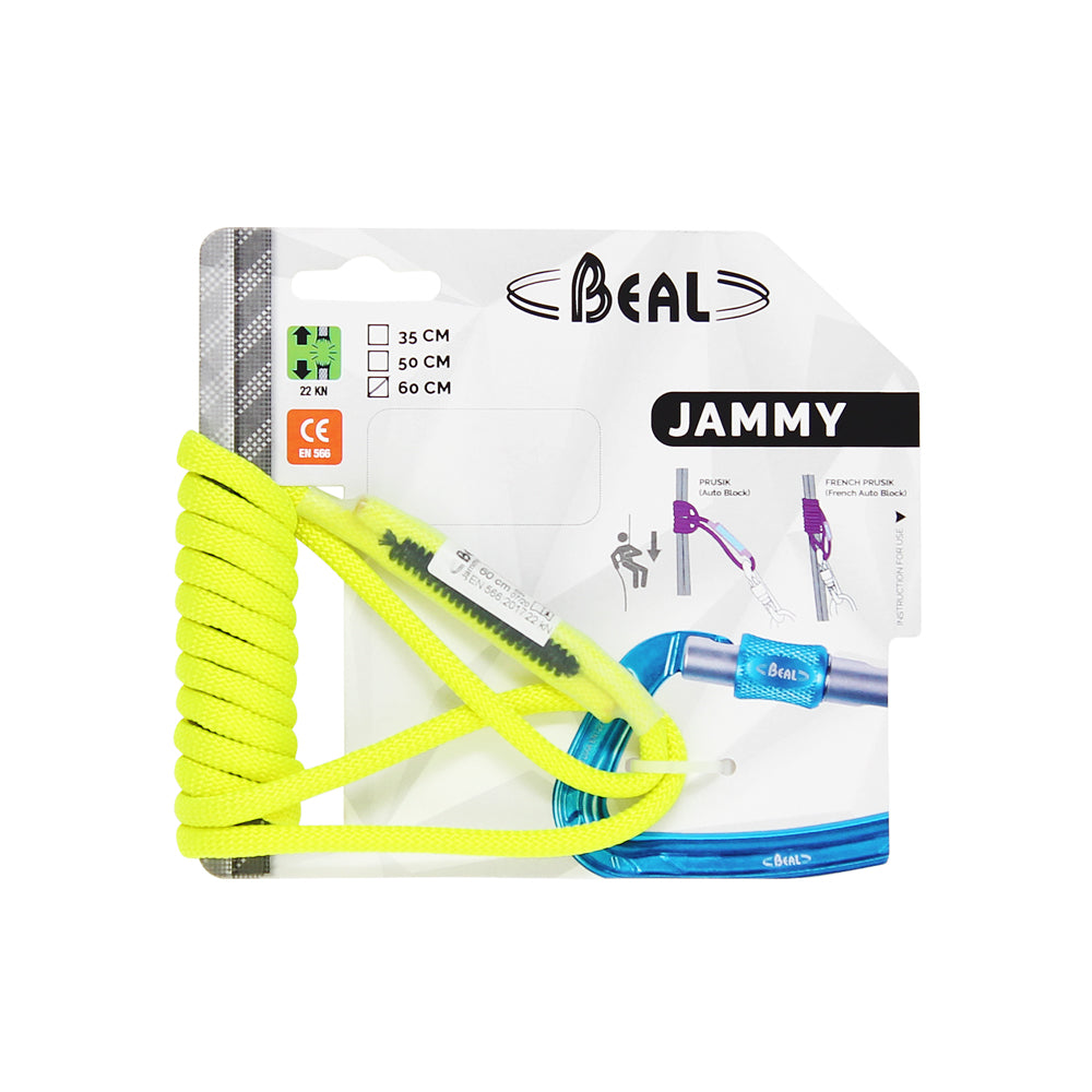 Beal Jammy Prusik 24in/60cm Climbing Rope - Lightweight & Durable for Rock Climbing, Mountaineering & Outdoor Adventures