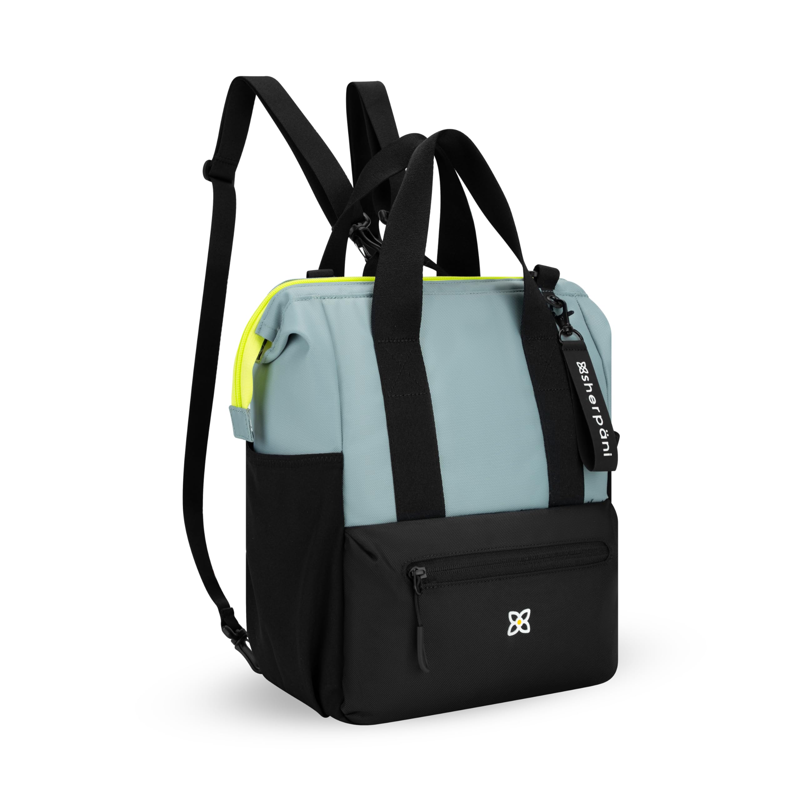 Sherpani Dispatch Convertible Backpack Tote for Women - Travel Laptop Backpack with Crossbody Strap, Fits 14 Inch Laptop (St. Lucia) - Perfect for Work Commute, Weekend Trips & Airplane Carry-On