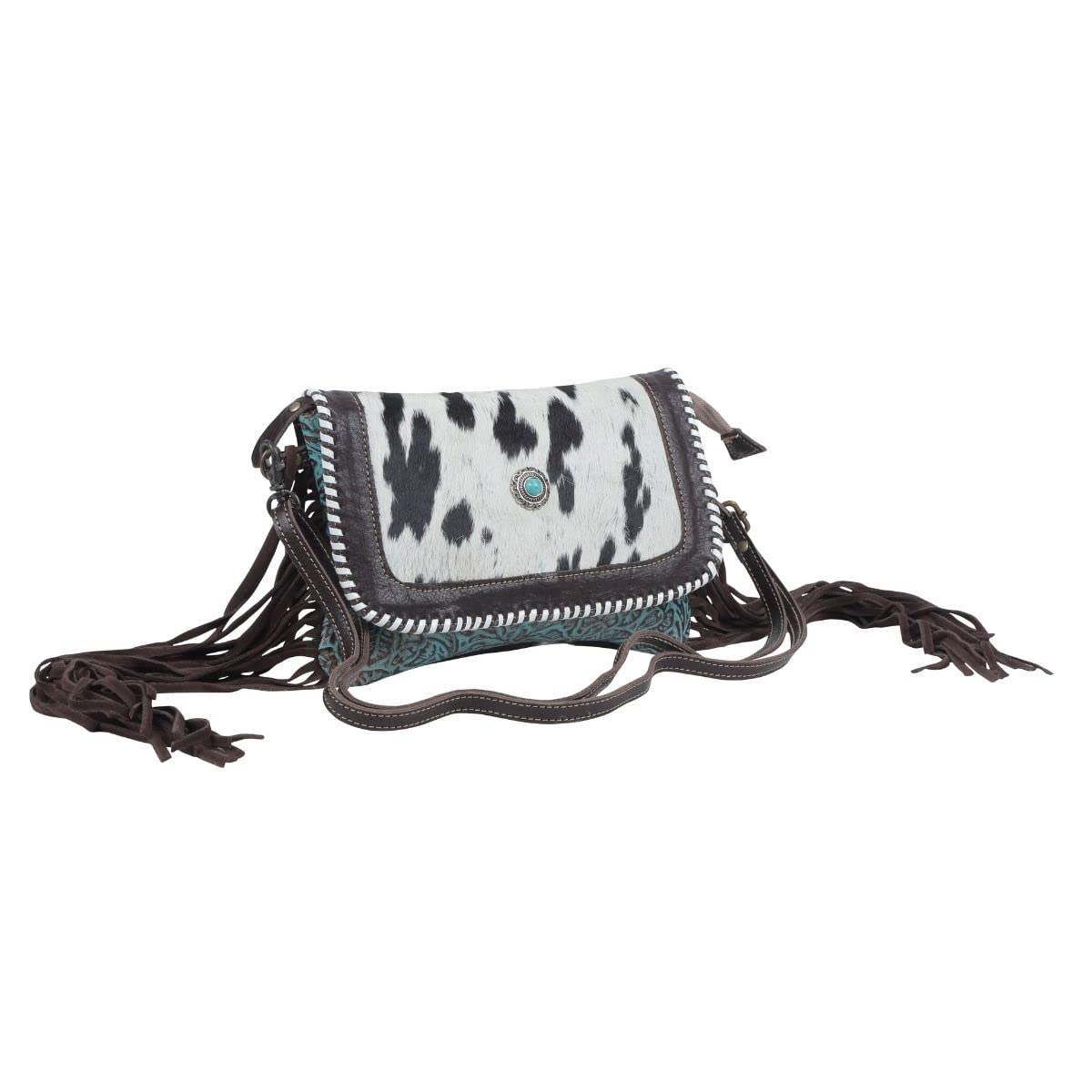 Myra Bag Cafune Genuine Leather & Hairon Crossbody Bag S-4727 - Stylish Women's Purse for Work, Travel & Everyday Use