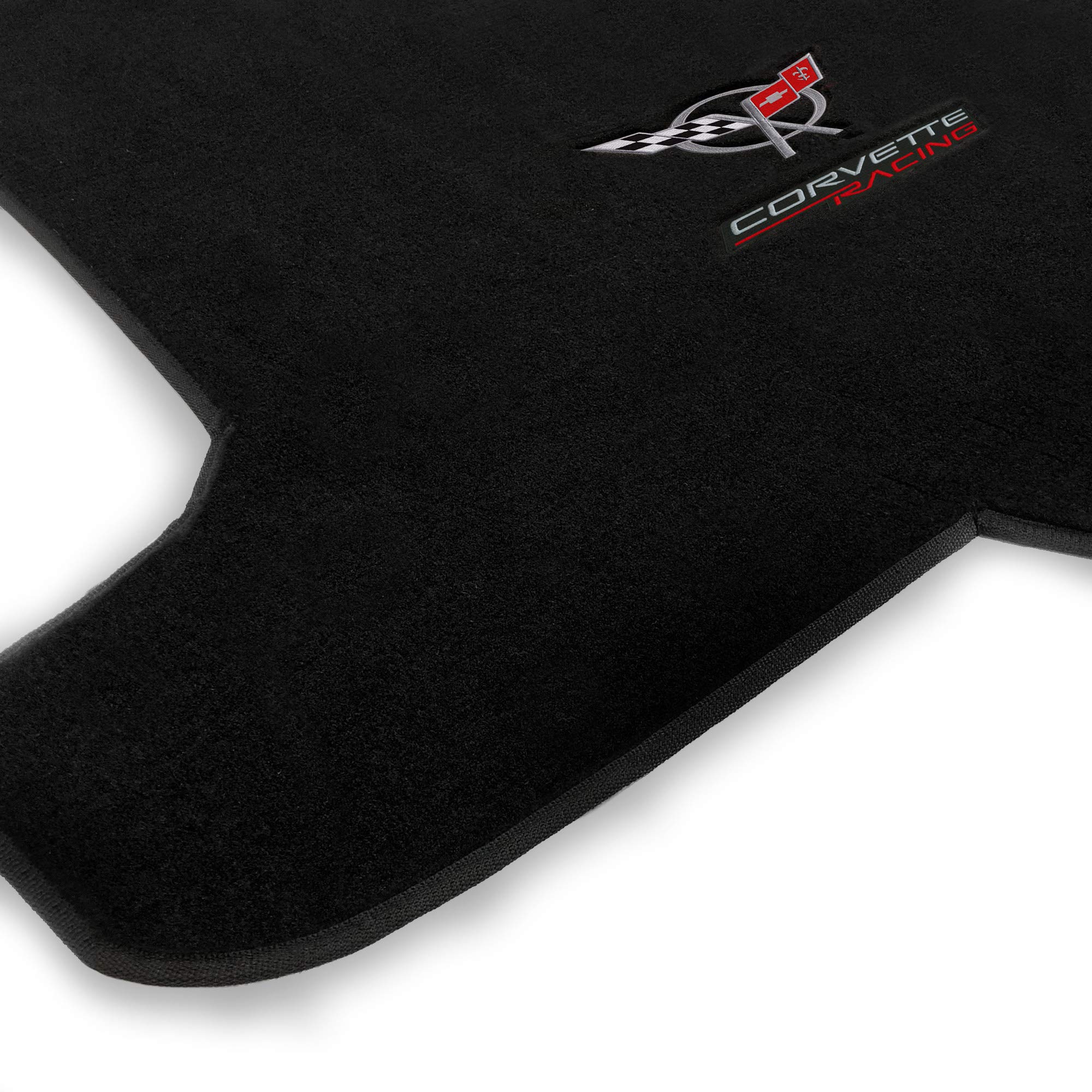 Premium Custom-Fit Carpeted Floor Mats for 1997-2004 Corvette C5 Coupe - Black Deck with Corvette Racing Design | Luxury Car Floor Liners | Perfect for Daily Driving & Car Shows