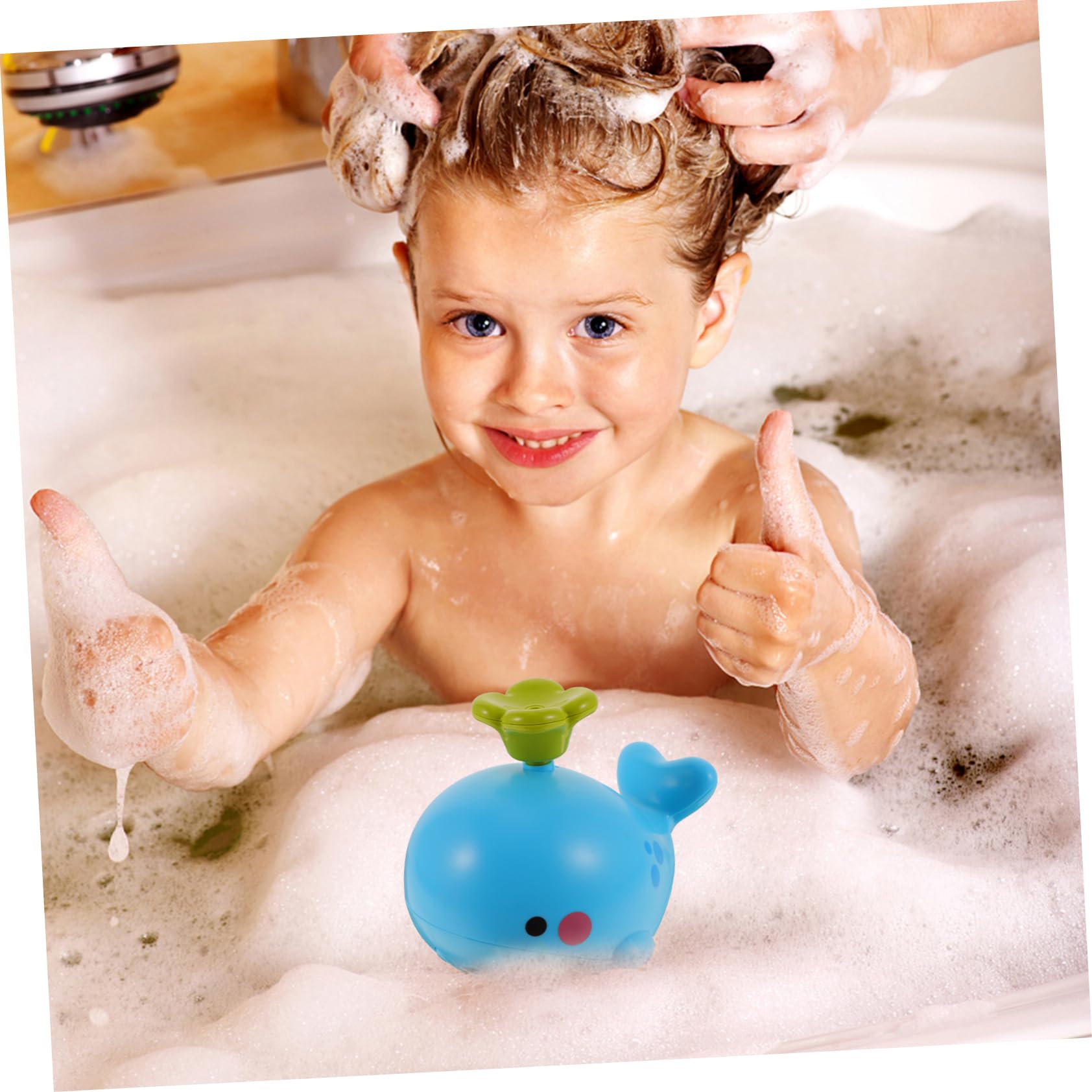 NESTINGHO Electric Whale Shower Head Toy Set - Waterproof Bath Toys for Kids with LED Lights - Fun Tub & Shower Playtime for Toddlers & Babies