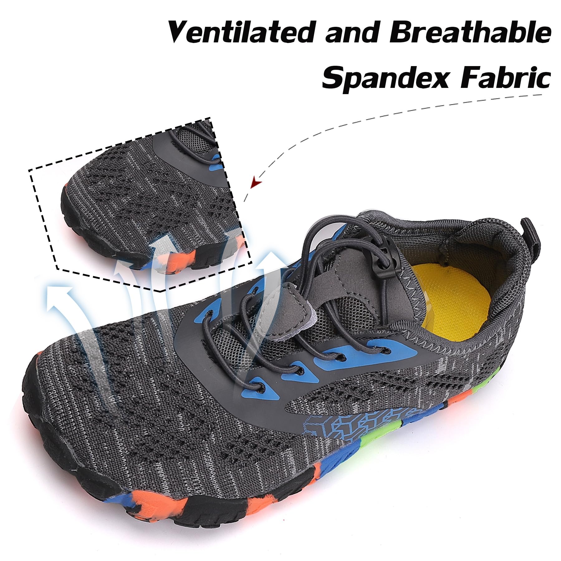 DimaiGlobal Kids Barefoot Shoes for Boys & Girls - Breathable Trail Running Sneakers for Toddler, Little & Big Kids - Perfect for Outdoor Play, Sports & Daily Activities
