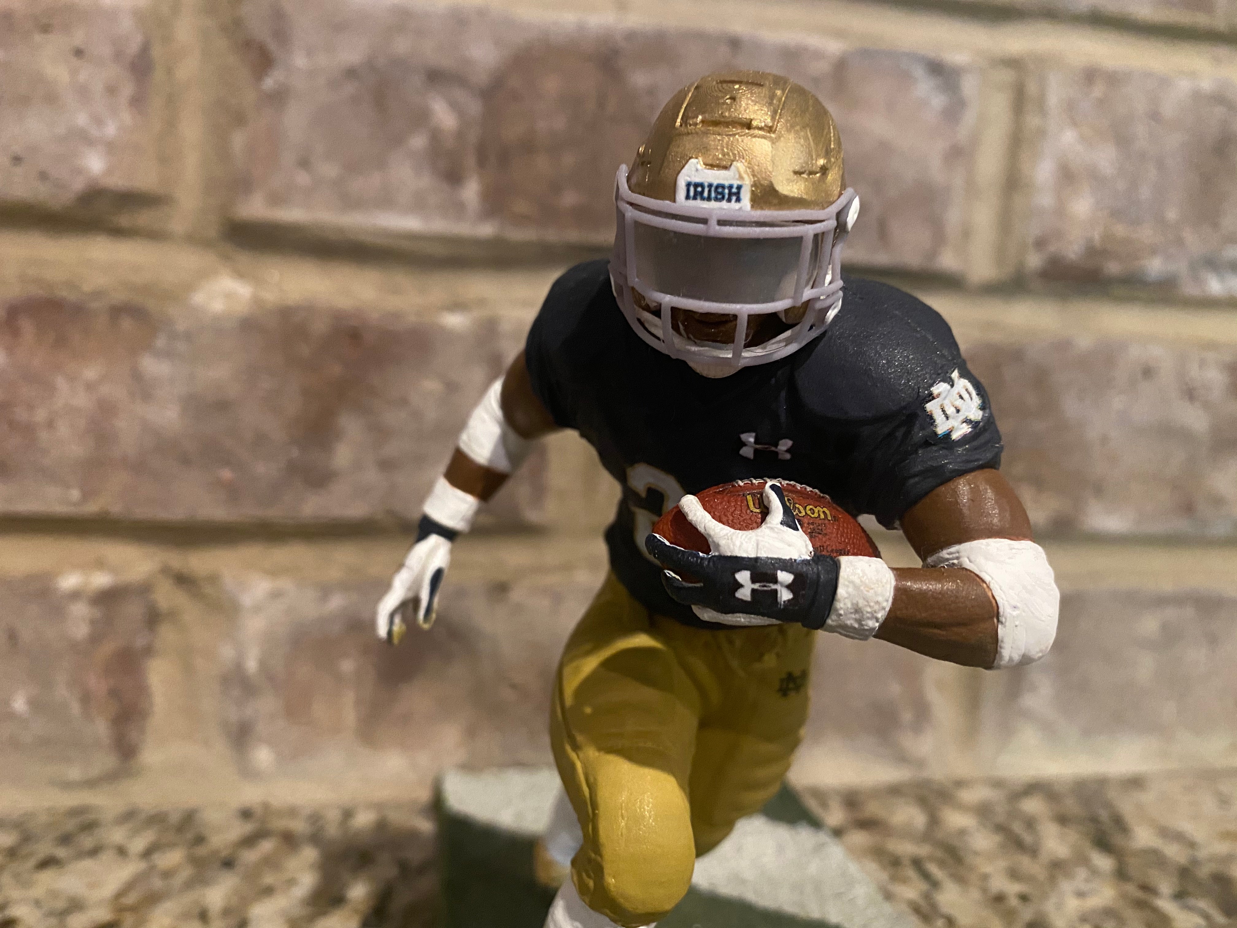 Kyren Williams Notre Dame Fighting Irish Custom McFarlane Action Figure - Collectible NCAA Football Player Statue for Fans & Memorabilia Collectors | Perfect for Display, Gifts, and Game Room Decor