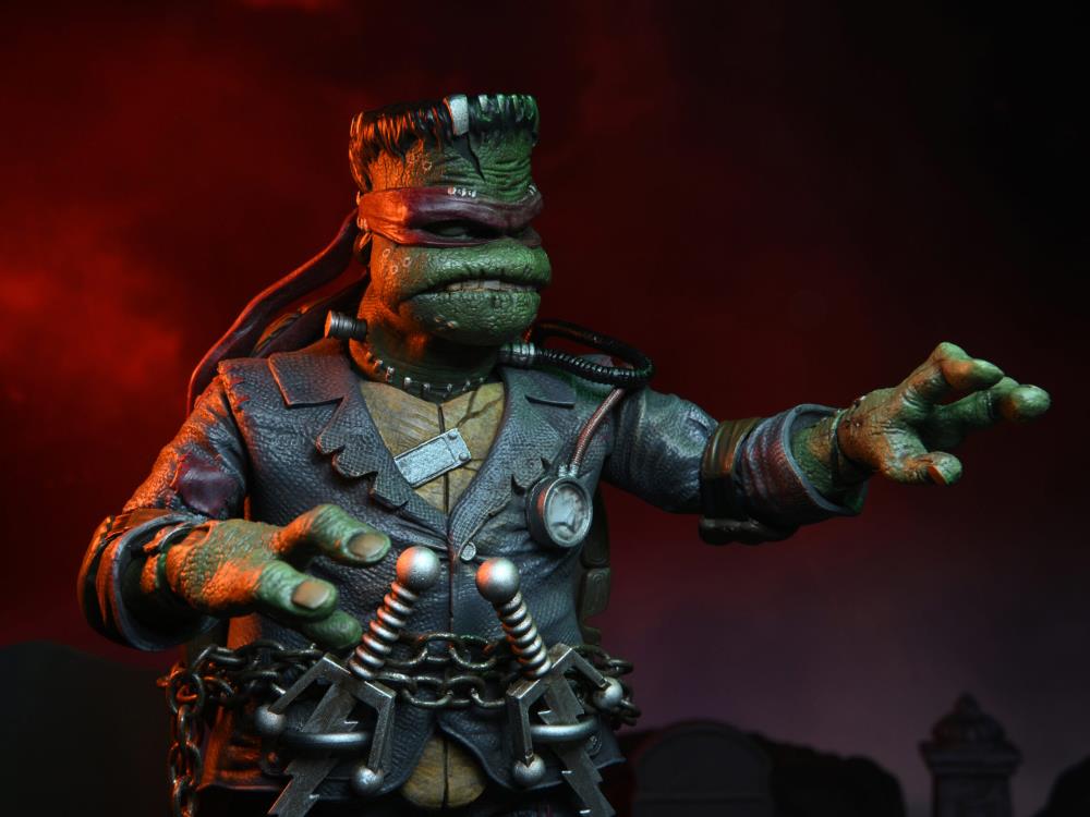 Universal Monsters x TMNT Ultimate Raphael as Frankenstein's Monster Collectible Action Figure - Perfect for Display, TMNT Fans & Horror Collectors