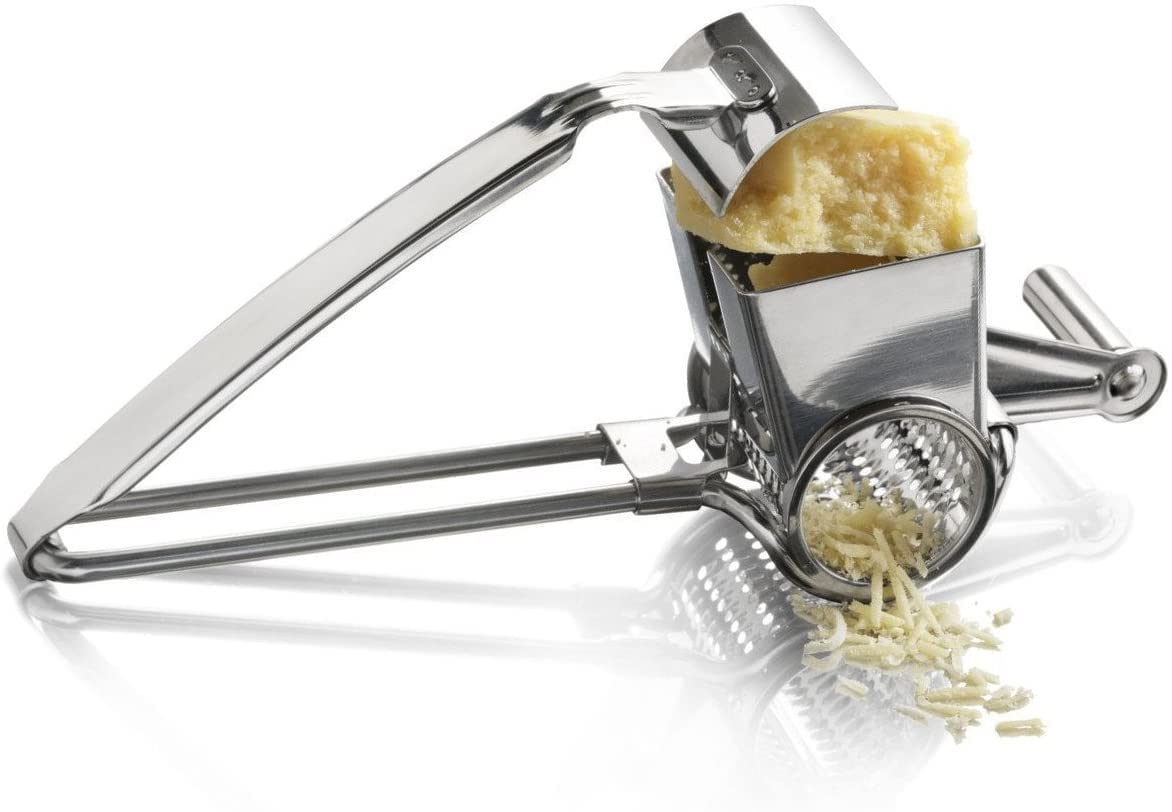 QJHP Rotary Cheese Grater & Vegetable Shredder - Stainless Steel Multi-Function Cutter Slicer for Cheese, Carrots, Potatoes - Perfect for Kitchen, Salad Prep & Cooking