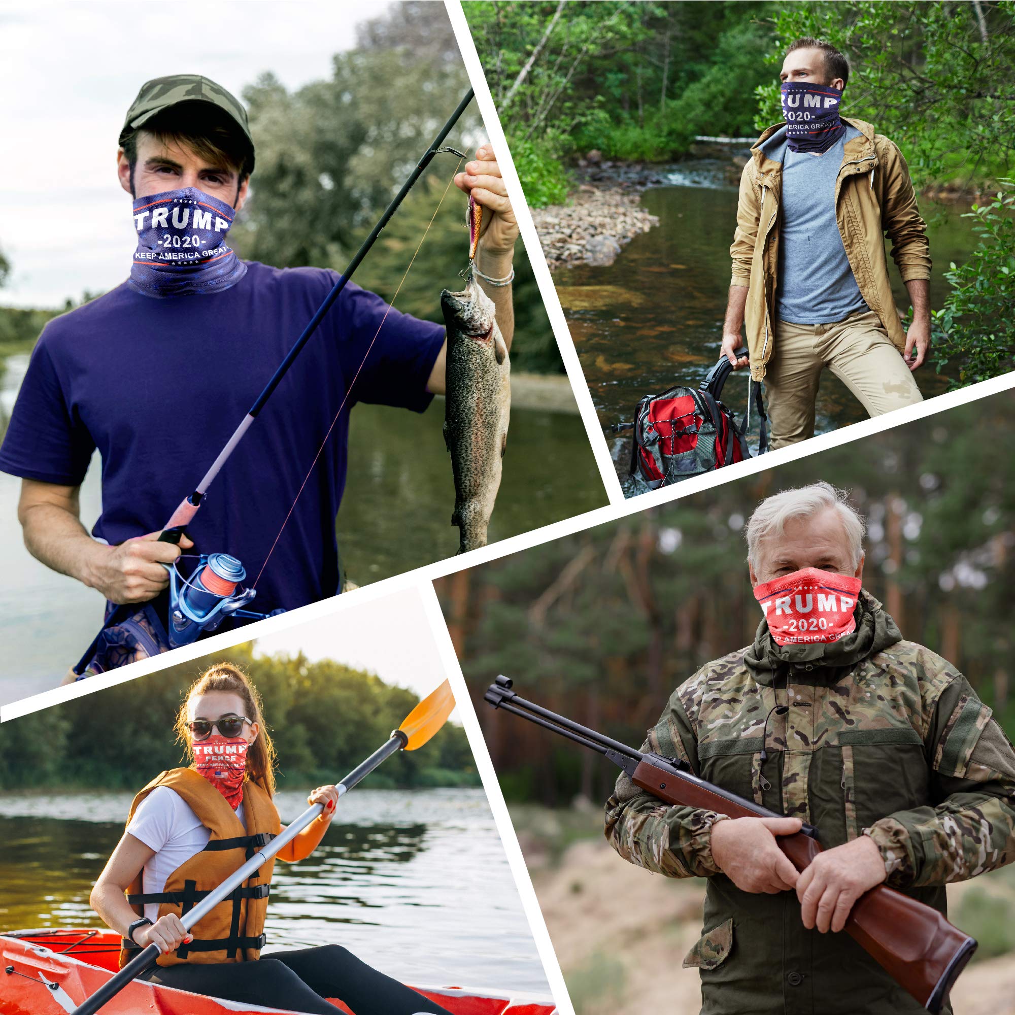 Donald Trump Neck Gaiter - Patriotic Ski Mask & Face Cover for Outdoor Activities - UV Protection Face Mask for Hiking, Cycling & Political Events