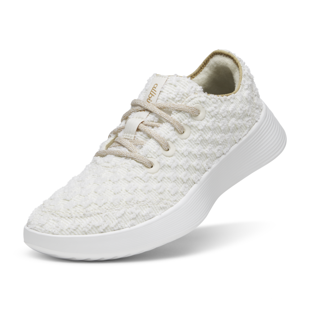 Women's Running Shoes - Lightweight, Comfortable & Breathable Sneakers for Jogging, Gym & Casual Wear | Stony Cream Color with Blizzard Sole