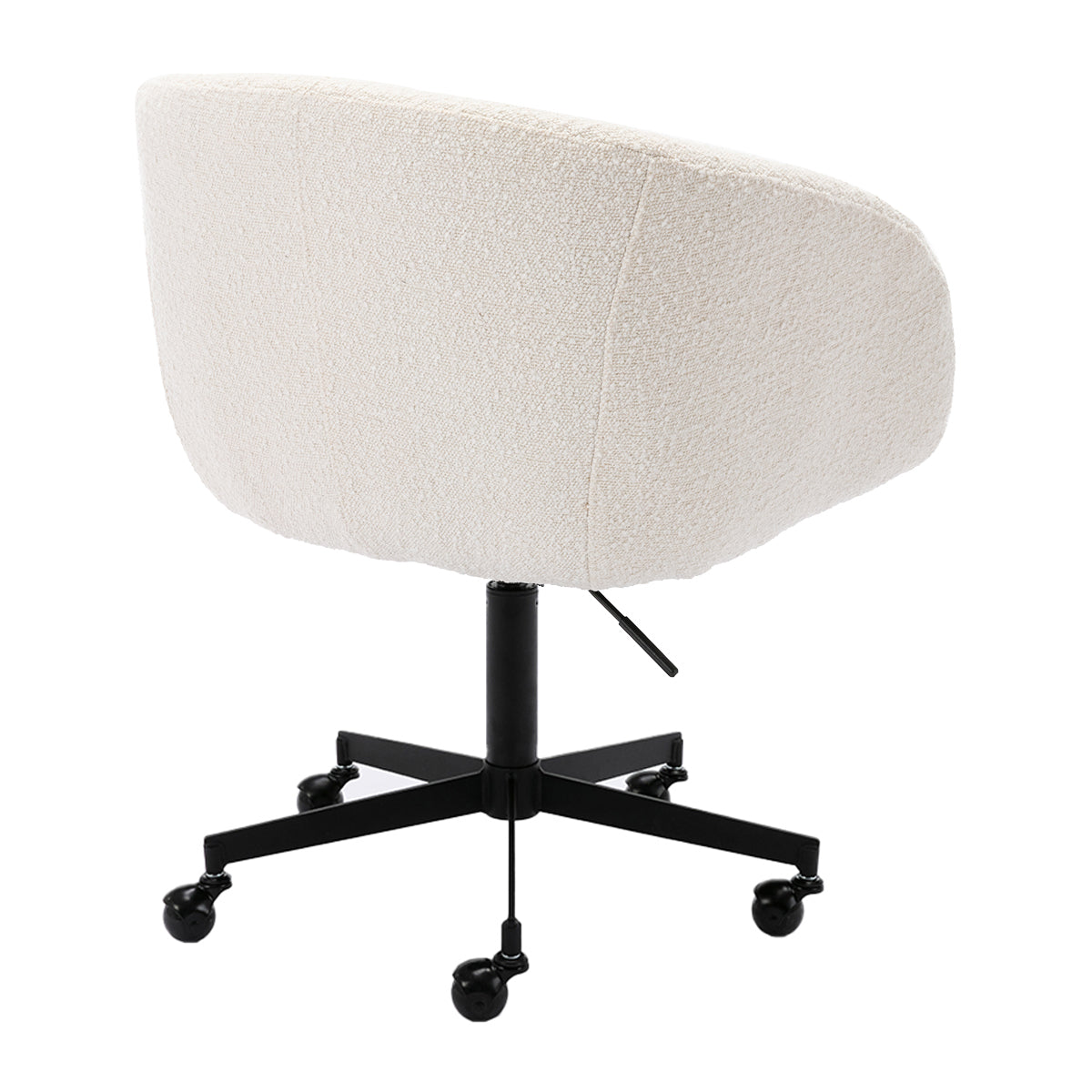 Avalon Boucle Office Chair - Ergonomic Modern Upholstered Desk Chair with Adjustable Height for Home & Office Workspace - Perfect for Remote Work, Study, and Gaming