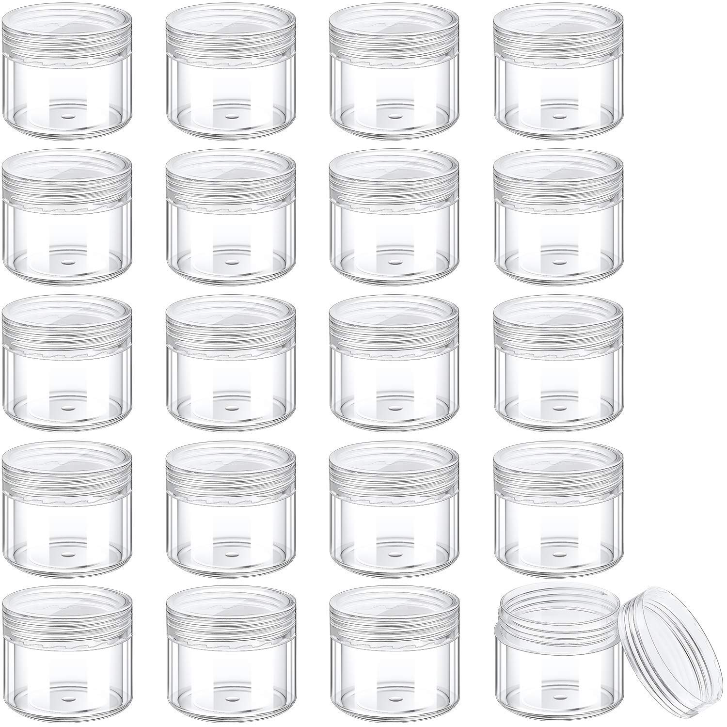 12-Piece Unbreakable Plastic Cosmetic Containers with Clear Lids - 15g Transparent Jars for Creams, Lip Balm, Body Butter & Essential Oils | Travel-Friendly Makeup Storage & DIY Beauty Organizer
