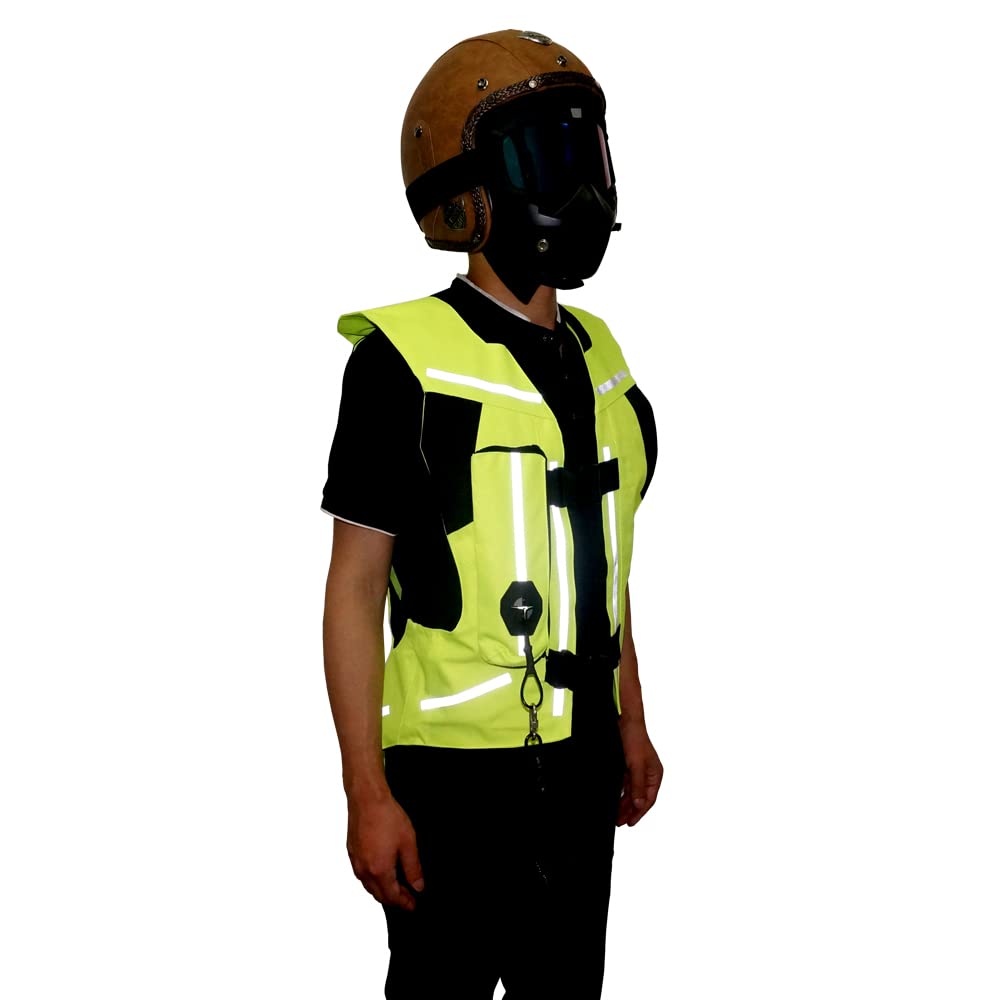 Professional Motorcycle Airbag Vest - Advanced Moto Racing & Motocross Protective Gear with Reflective Safety for Riders - Perfect for Track Racing, Off-Road Adventures & Urban Commuting