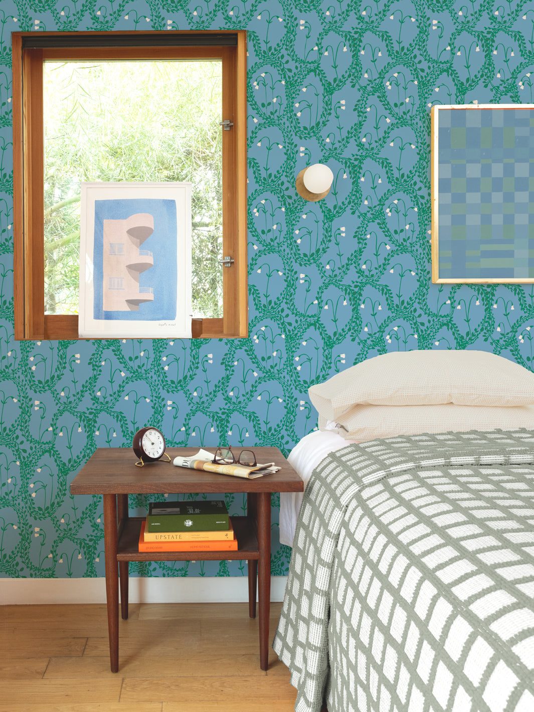 Linnea Bluebelle Wallpaper by Sarah Jessica Parker - Premium Peel & Stick Removable Wallpaper for Bedroom, Living Room & Nursery Decor