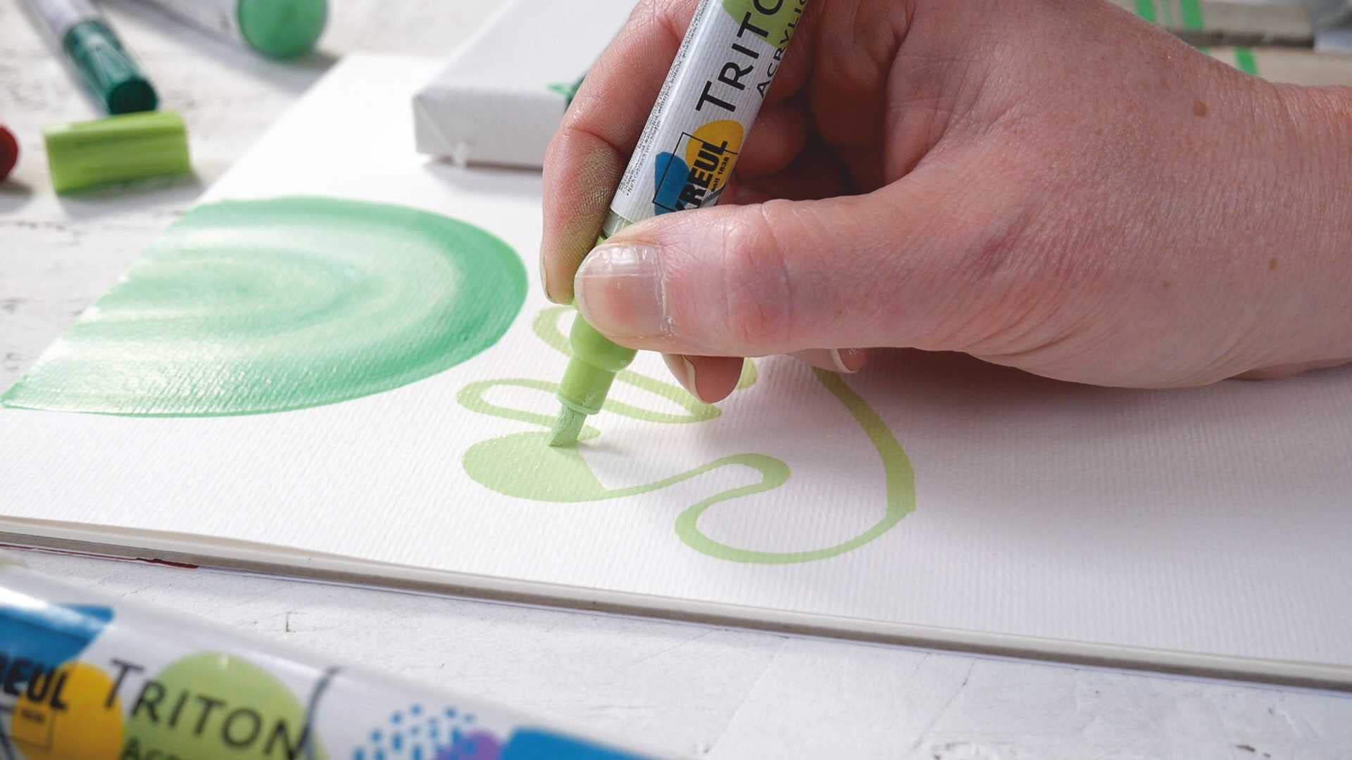 Solo Goya Triton Acrylic Paint Marker - Chisel Tip 1-4mm Violet Red - Perfect for DIY Crafts, Sign Making & Art Projects