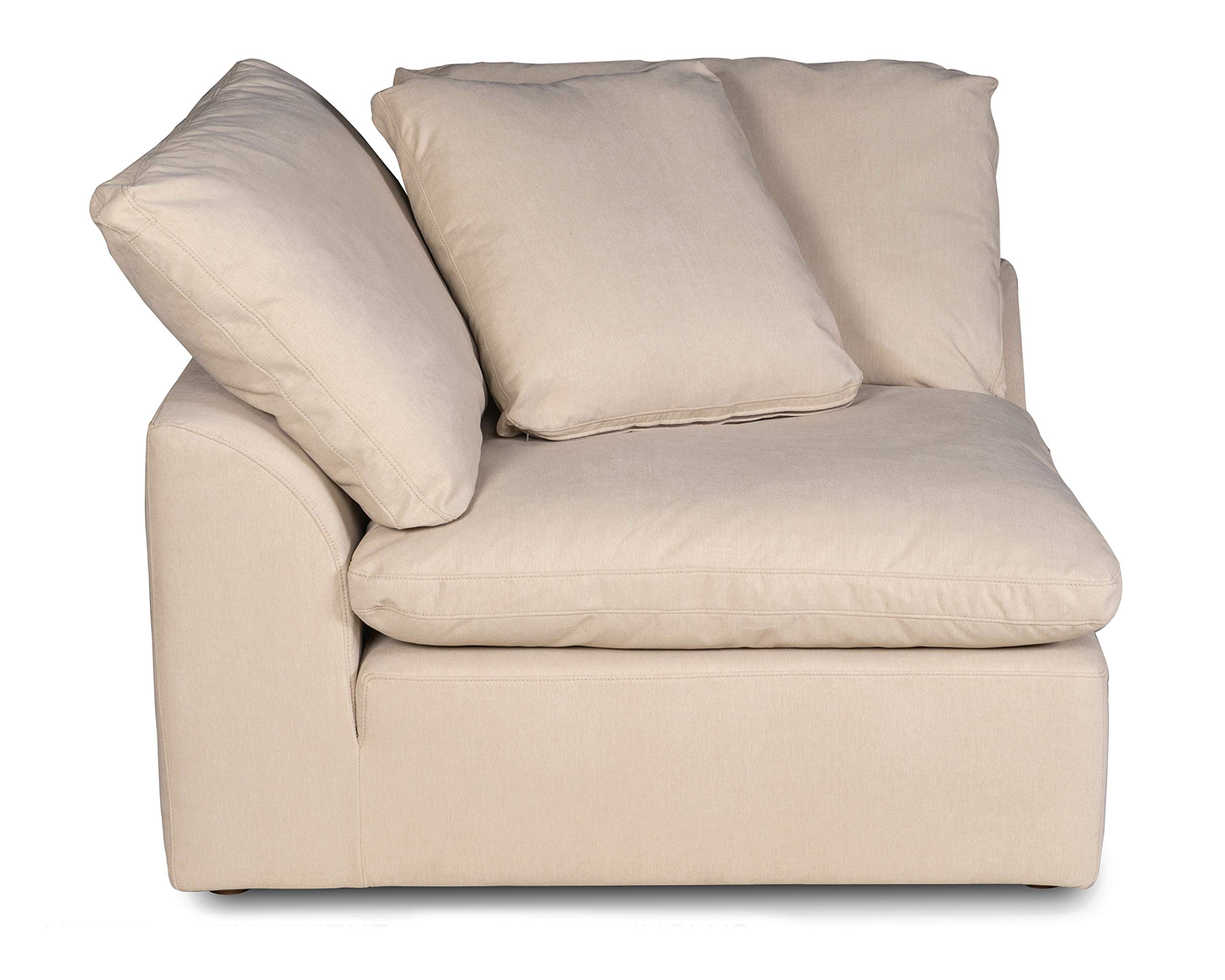 Configurable Tan Cloud Puff Sectional Sofa by Sunset Trading - Soft Modular Couch for Living Room, Lounge & Family Room Comfort