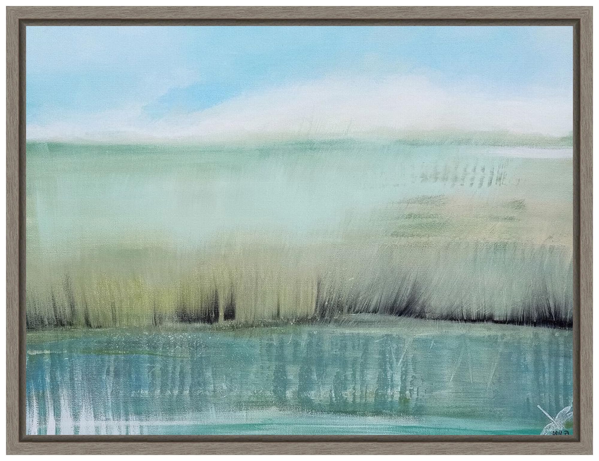 Amanti Art Framed Canvas Wall Art 18x24 - Everglades Landscape Painting by Mila Apperlo, Rustic Country Decor for Living Room, Bedroom, Bathroom | Perfect for Home, Office & Gift Giving