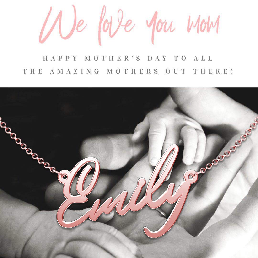 Personalized 925 Sterling Silver Name Necklace for Mom - Custom Engraved Mother's Day Gift Jewelry for Women - Perfect for Birthdays, Anniversaries & Special Occasions