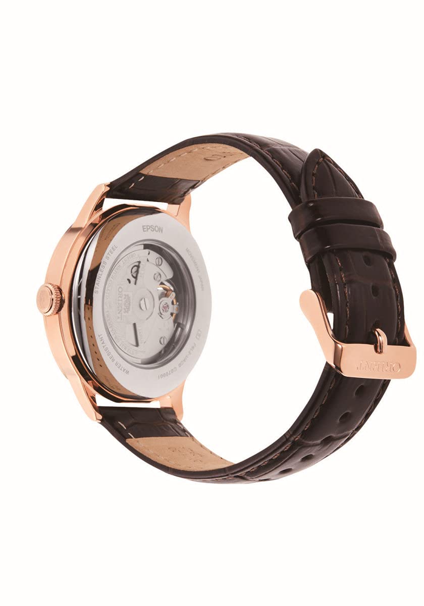 Orient Sun & Moon Automatic Watch for Men - Hand Winding Mechanical Wristwatch with Day/Night Indicator in Stainless Steel or Leather Strap | Perfect for Business, Formal Events & Luxury Gift Giving
