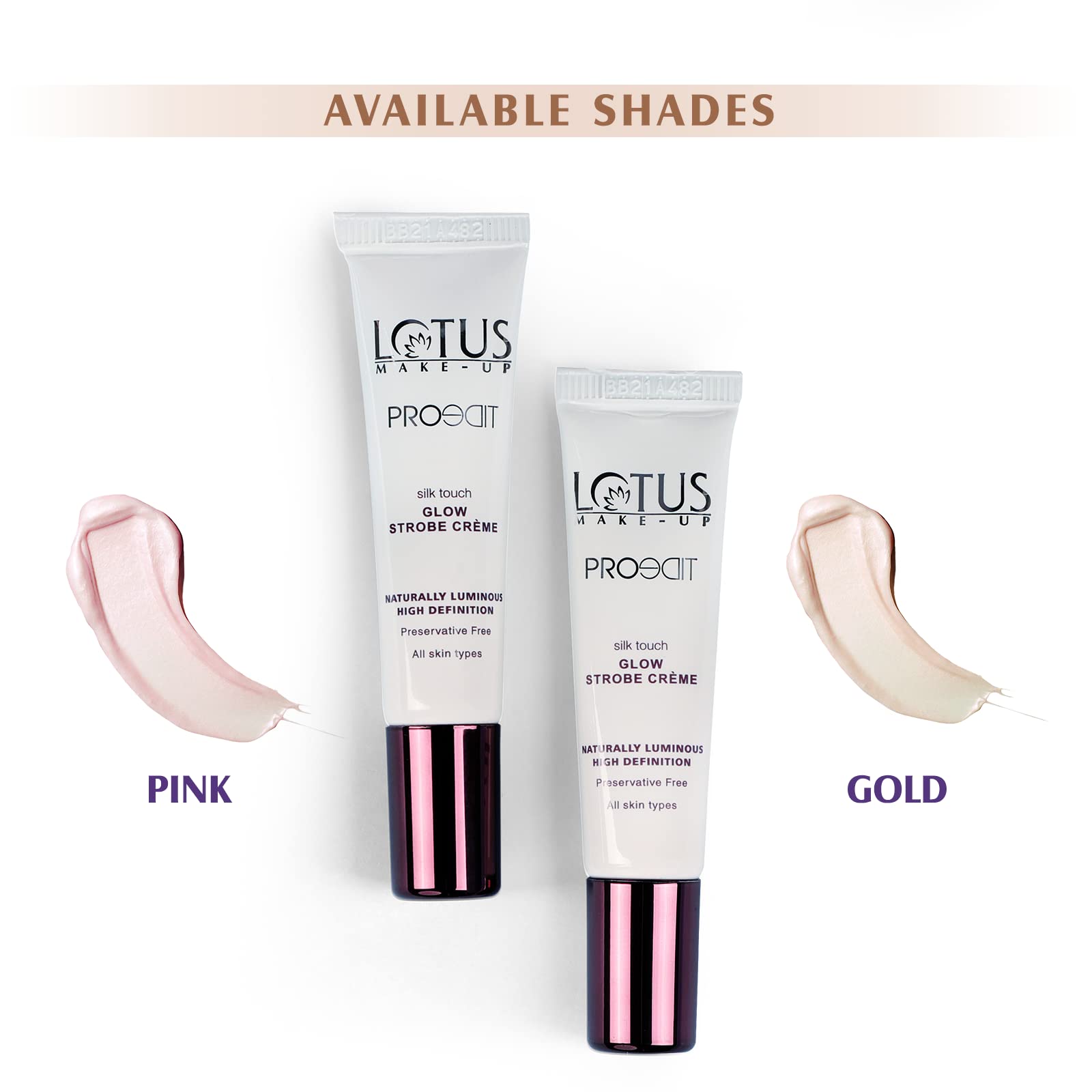 Lotus Makeup Proedit Silk Touch Glow Strobe Moisturizer Cream - Gold | Japanese Sakura, White Mulberry & Vitamin E | Dewy Finish, Hydrating & Brightening | 20g | Perfect for Daily Glow, Special Occasions & Photo Shoots