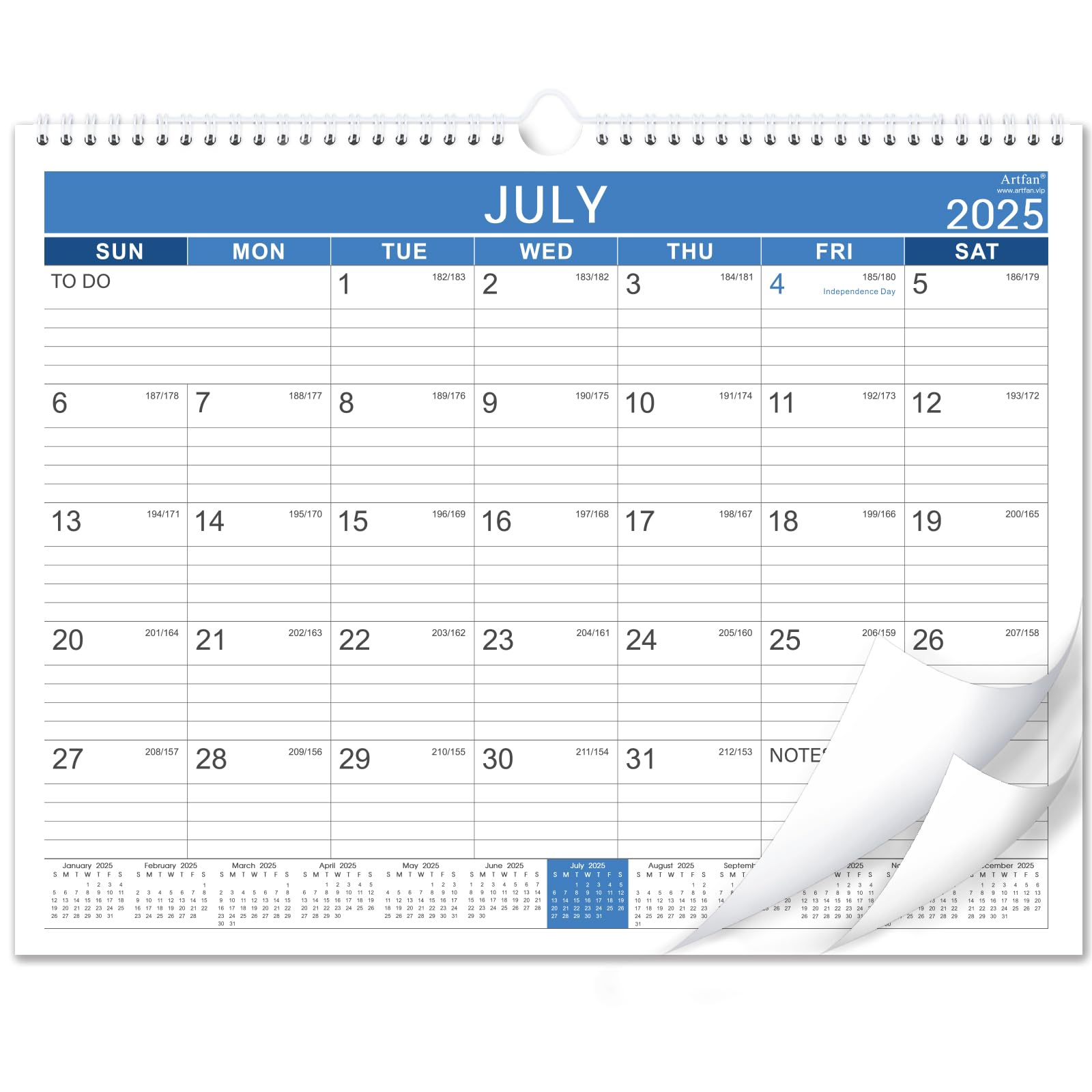2025-2026 Wall Calendar with Thick Paper | 18 Months (July 2025 - December 2026) | 14.8