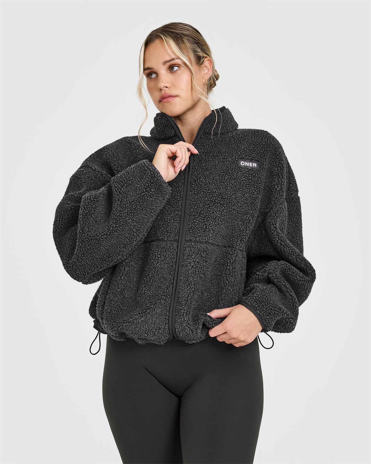 Zip Through Fleece Jacket for Men & Women | Soft Washed Grey Lightweight Outdoor Pullover - Perfect for Hiking, Camping and Casual Winter Wear