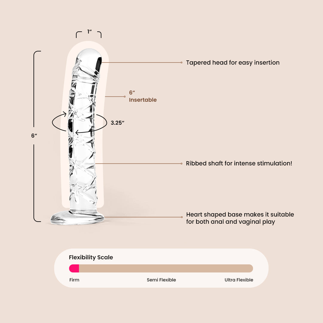 Icicles No. 60 Glass Dildo - Premium Handmade Glass Adult Toy for Women & Couples - Perfect for Sensual Play, Temperature Play & G-Spot Stimulation