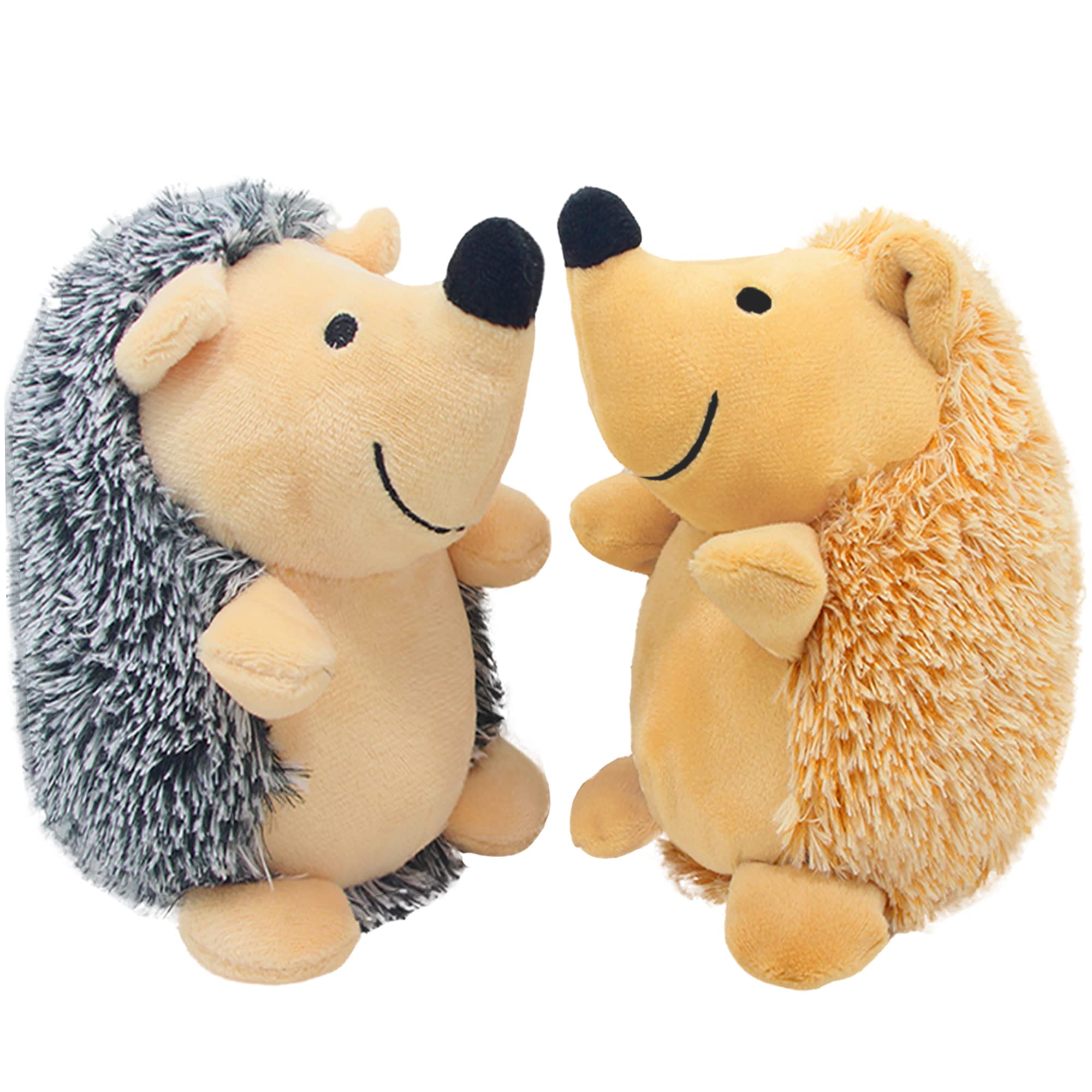 **Hedgehog Plush Dog Toys for Small Dogs - 2 Pack Squeaky Chew Toys for Puppies - Interactive Pet Training Toys for Indoor & Outdoor Play - Reduce Boredom & Anxiety - Perfect for Teething, Fetch, and Cuddling**